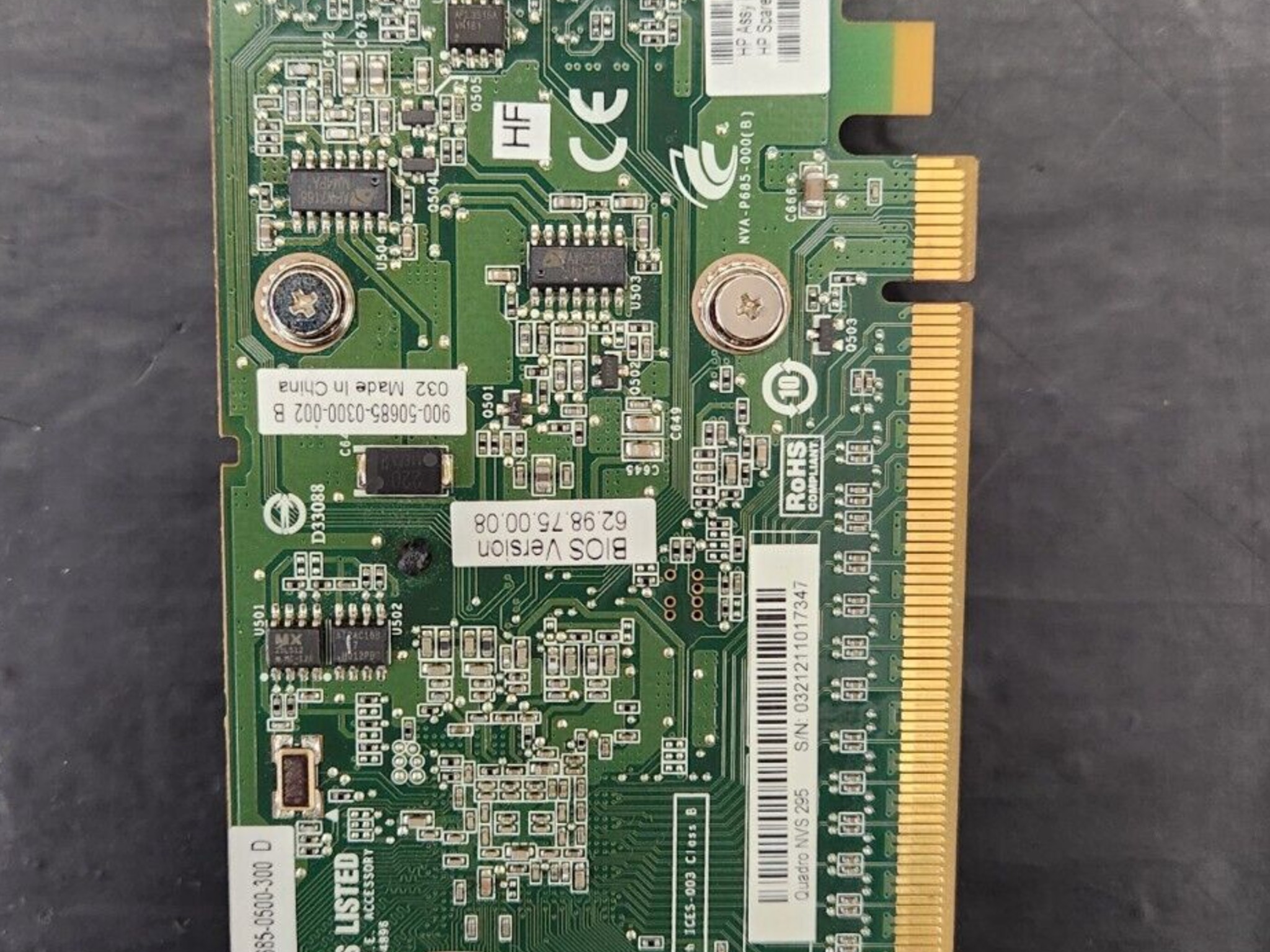 Quadro NVS 295 256MB PCI-E X16 Low Profile Video Graphics Card - DisplayPort