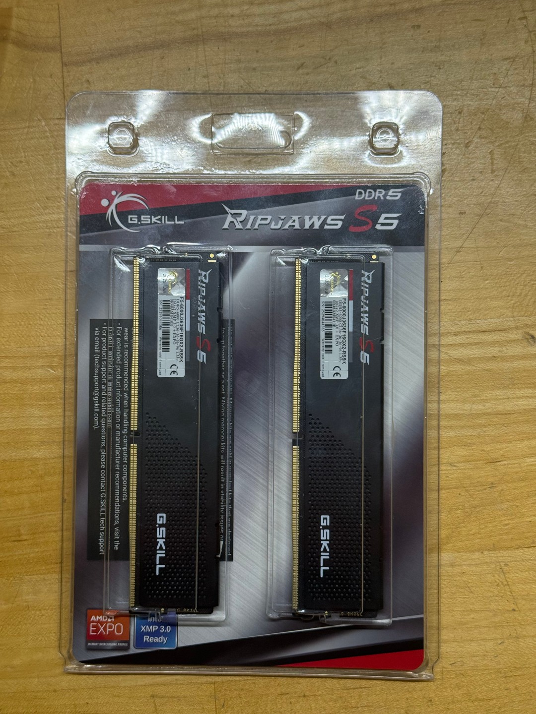 【新品】G.SKILL RIPJAWS DDR5 32GB 6000 CL28 G.SKILL Ripjaws S5 32GB (2x 16GB) DDR5-6000 CL36 (F5