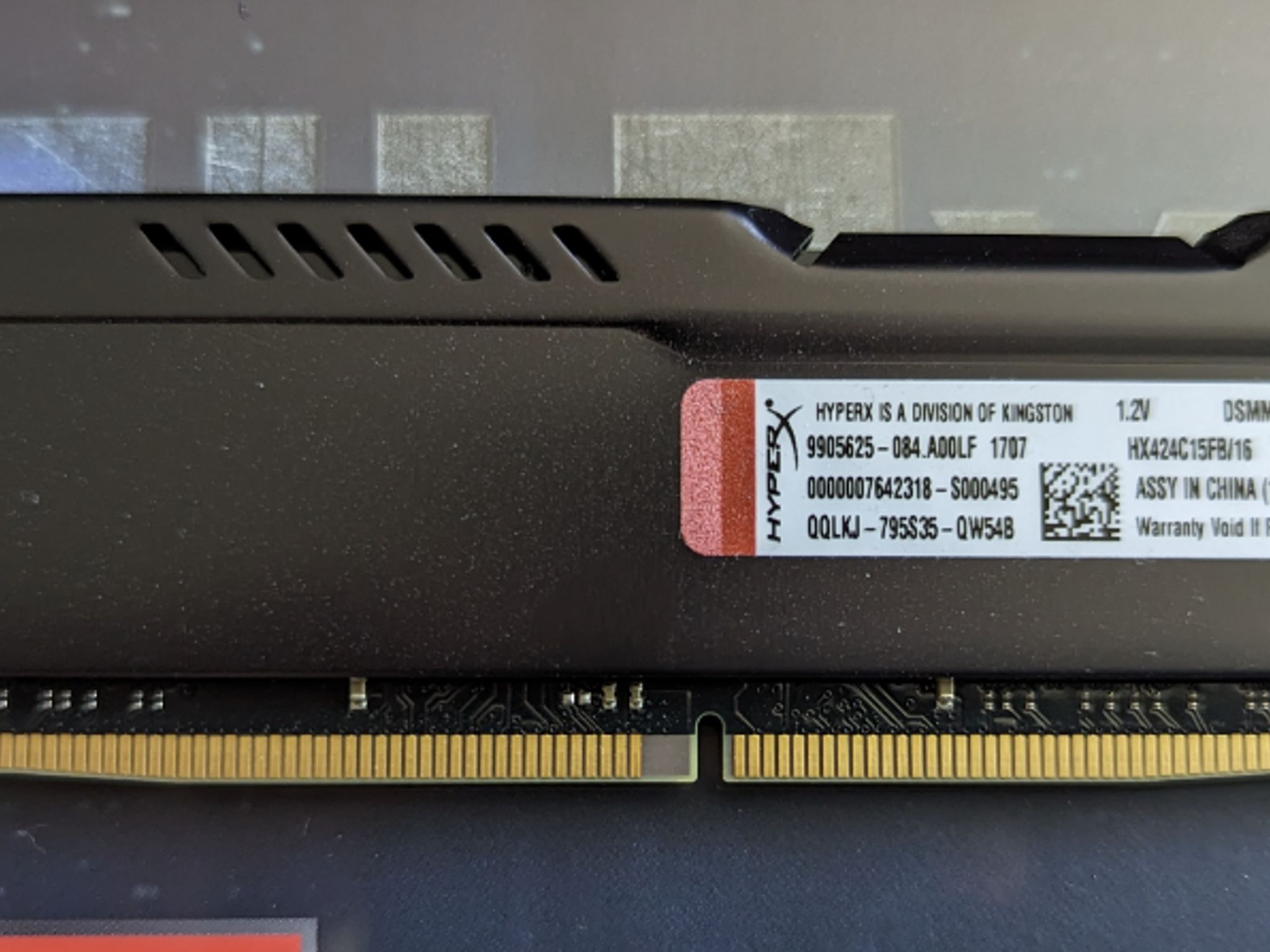HyperX Fury DDR4 1x 16GB 2400MHz RAM HX424C15FB/16
