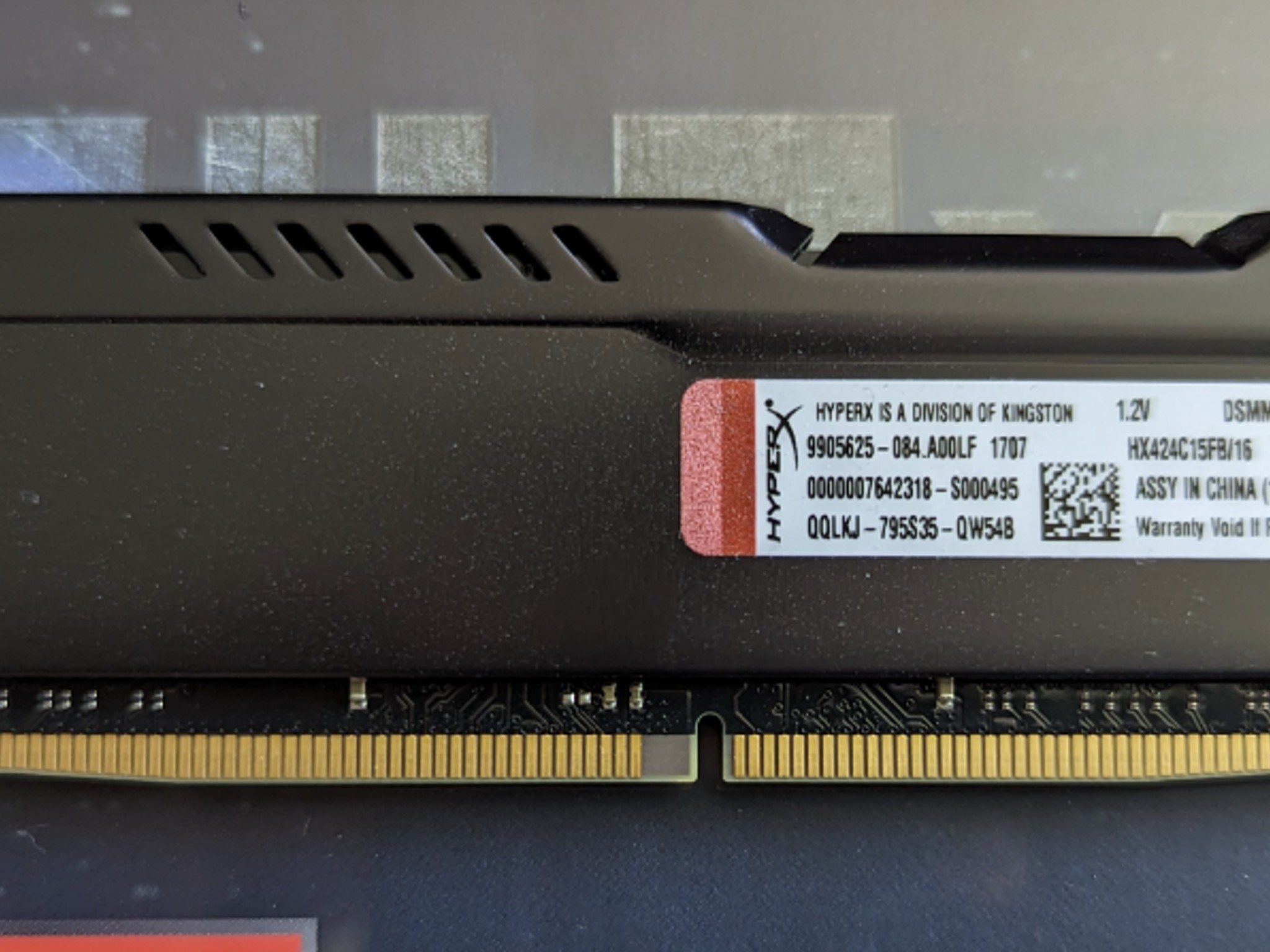 HyperX Fury DDR4 1x 16GB 2400MHz RAM HX424C15FB/16