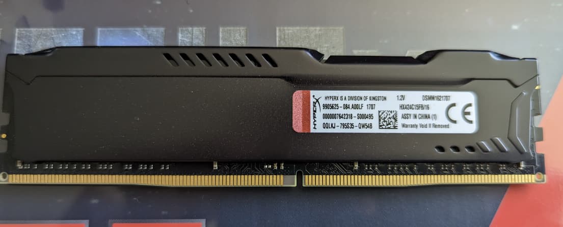 HyperX Fury DDR4 1x 16GB 2400MHz RAM HX424C15FB/16