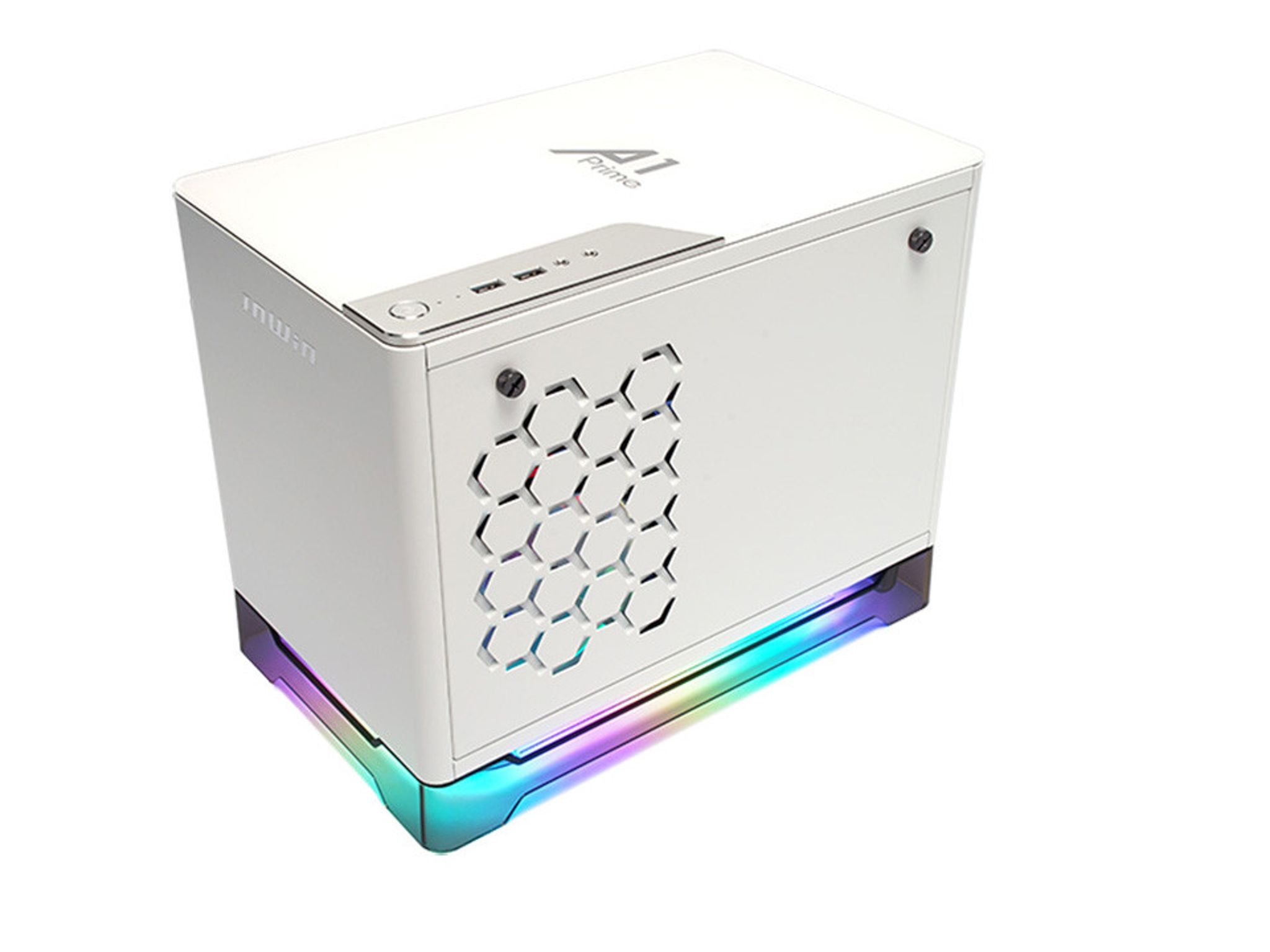 InWin A1 PRIME WHITE Mini-ITX Tower built in 750w 80+ Gold ATX PSU Computer Case