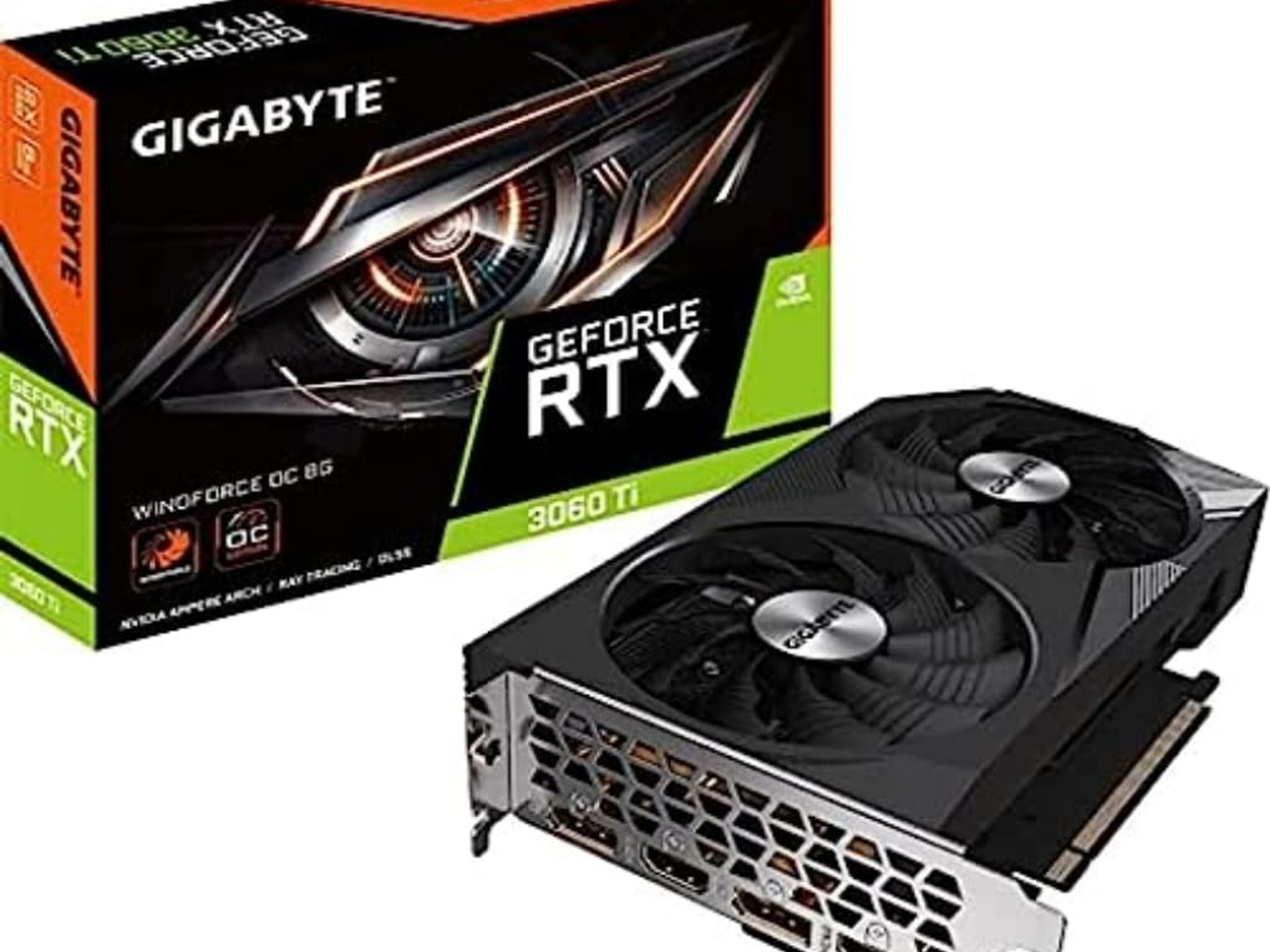 GIGABYTE GeForce RTX 3060 Ti WINDFORCE OC 8G LHR Gaming Graphics Card, GDDR6
