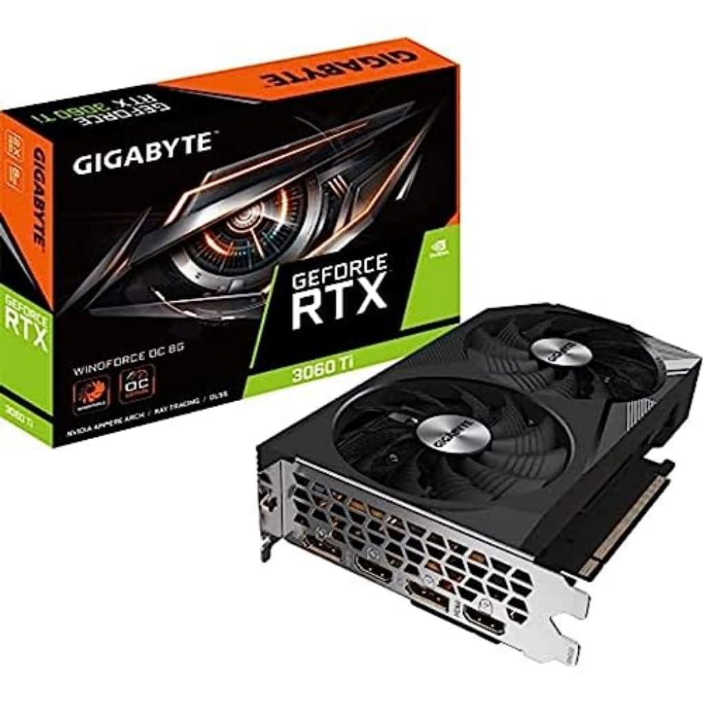 GIGABYTE GeForce RTX 3060 Ti WINDFORCE OC 8G LHR Gaming Graphics Card, GDDR6