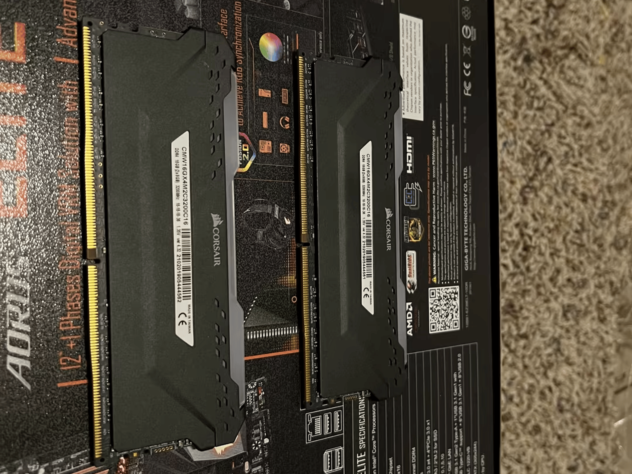 Corsair Vengeance (2x8GB) 16GB DDR4 3200Mhz