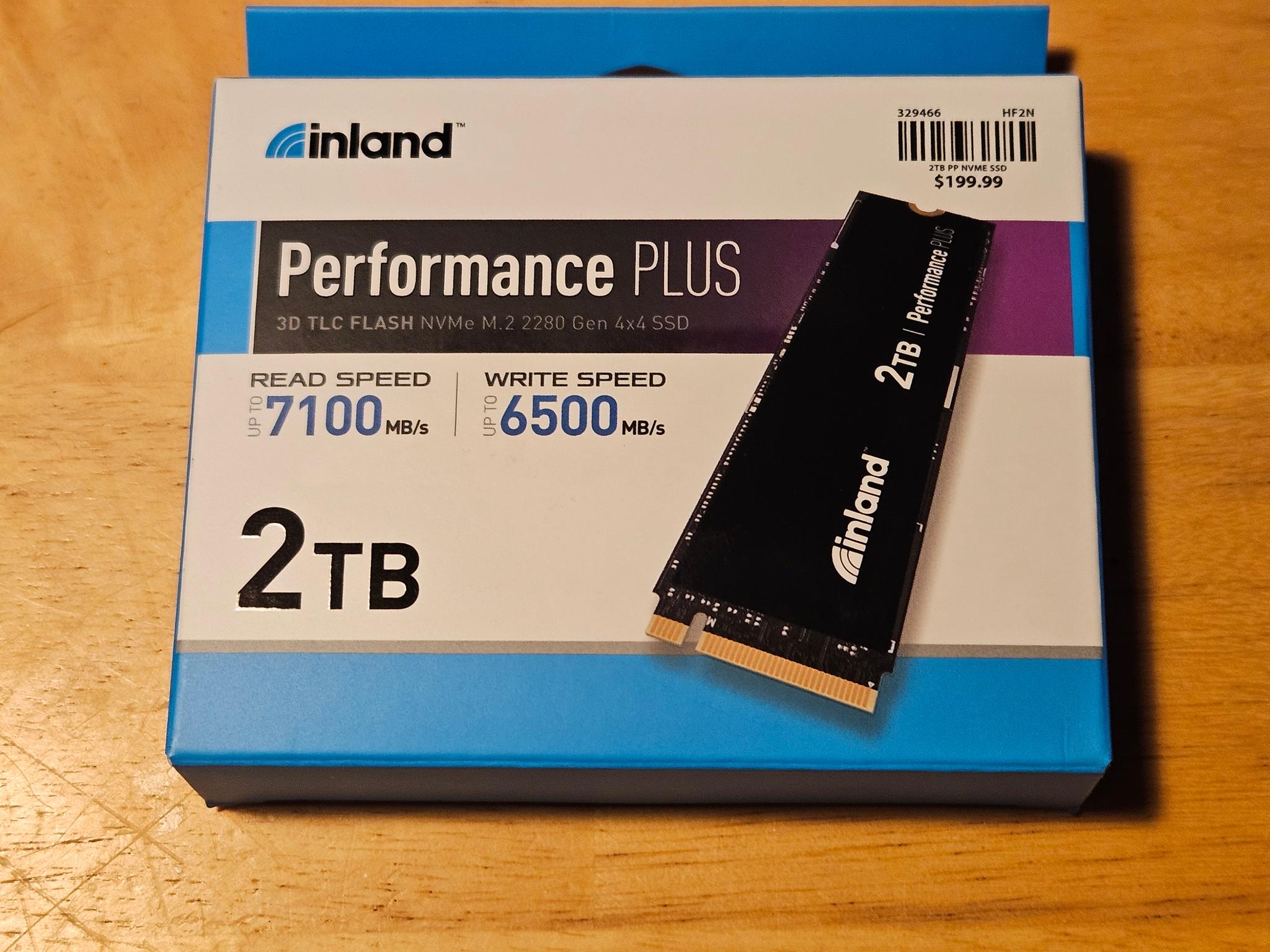 Inland Performance Plus 2TB SSD with Heatsink