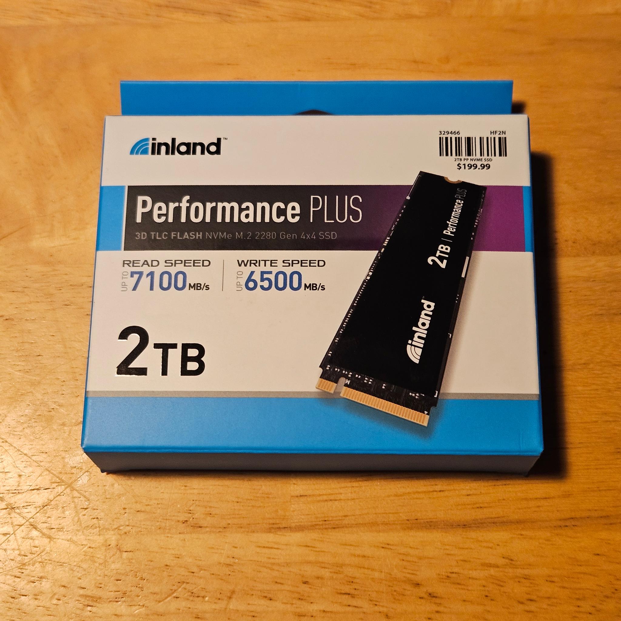 Inland Performance Plus 2TB SSD with Heatsink