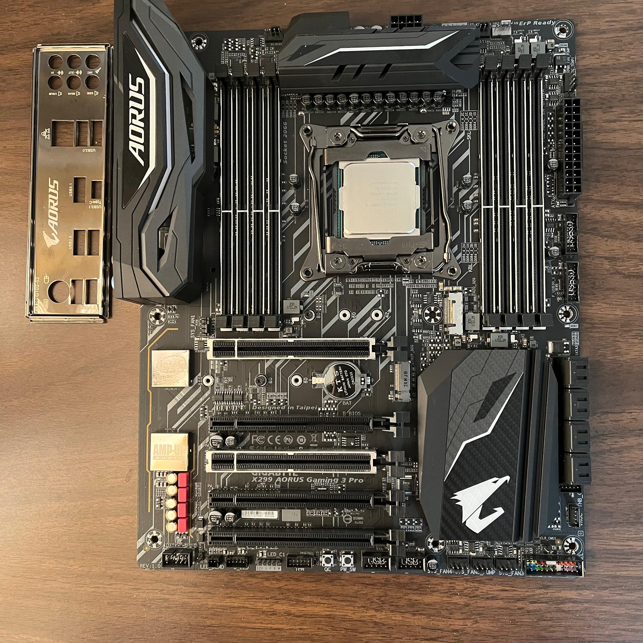 I9-7920X | X299 AORUS Gaming 3 Pro | 12-Core i9 CPU | MB Updated To Latest BIOS | With I/O Shield