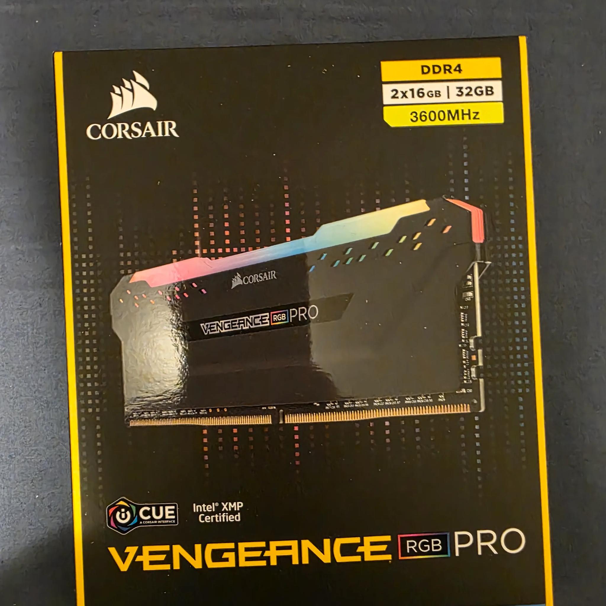 CORSAIR VENGEANCE RGB PRO 32GB (2x16GB) DDR4 3600MHz RAM Kit - Like New