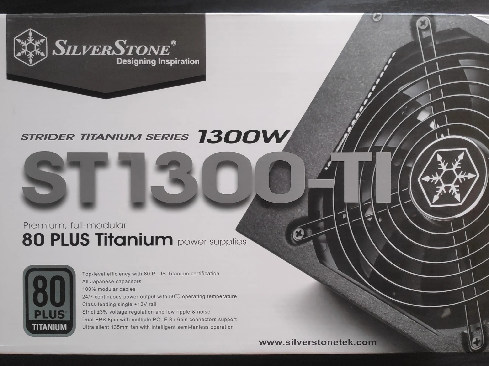 SilverStone ST1300-TI, 1300W, 80 Plus Titanium Certified Fully Modular Power Supply