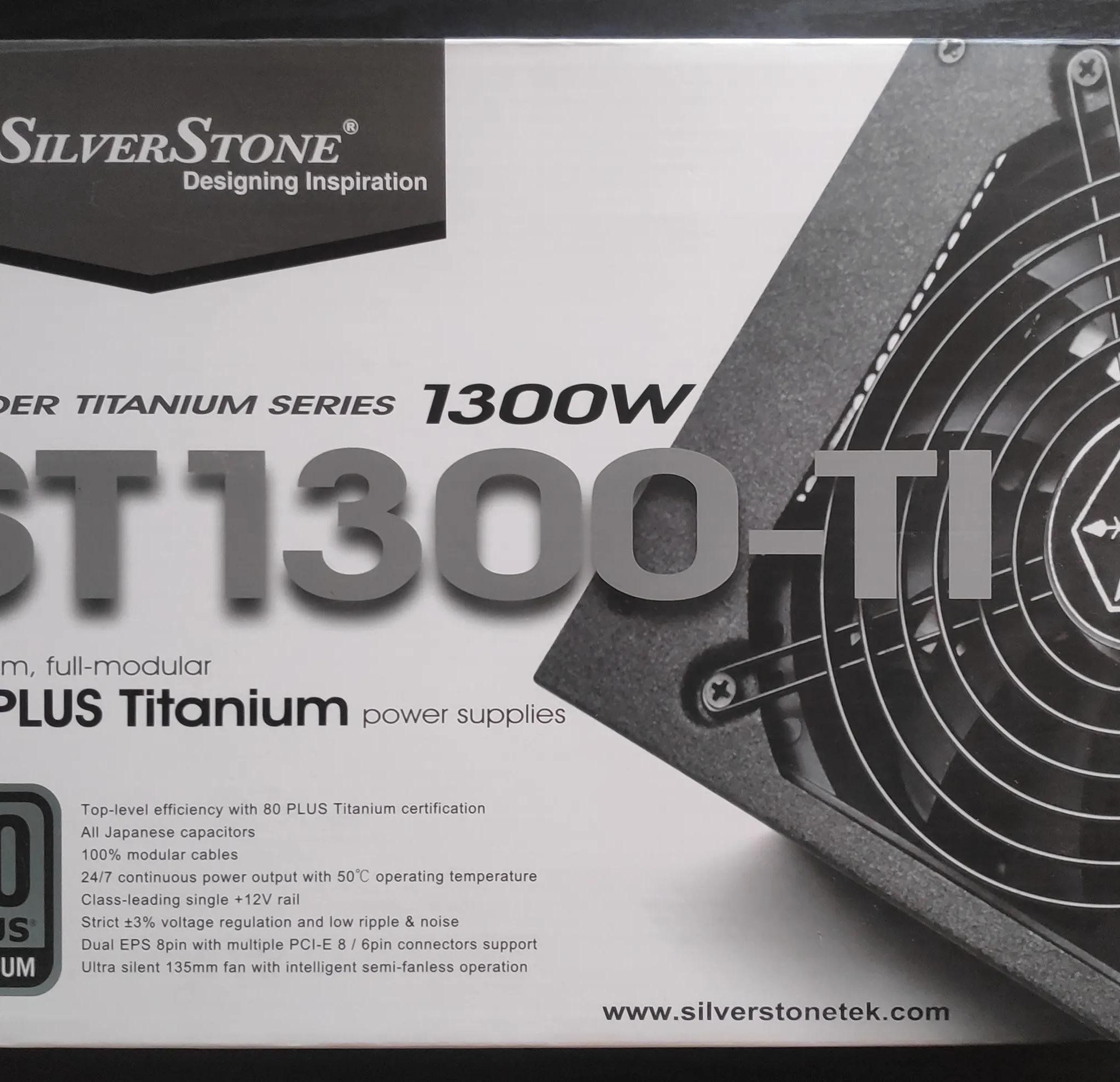 SilverStone ST1300-TI, 1300W, 80 Plus Titanium Certified Fully Modular Power Supply