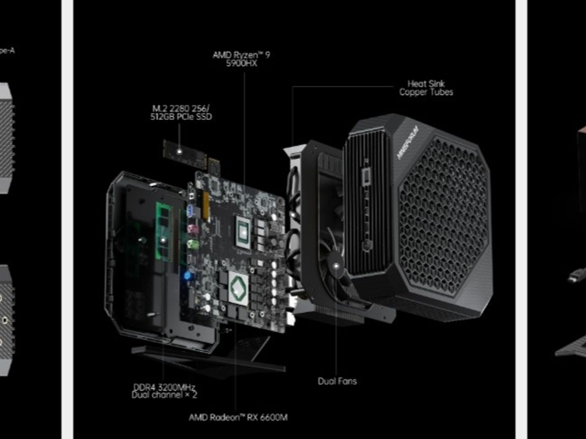Minisforum Neptune HX90G Mini-PC w/ AMD Ryzen 9 5900HX/RX 6600M & 16GB 3200 MT/s DDR4 (NO STORAGE)