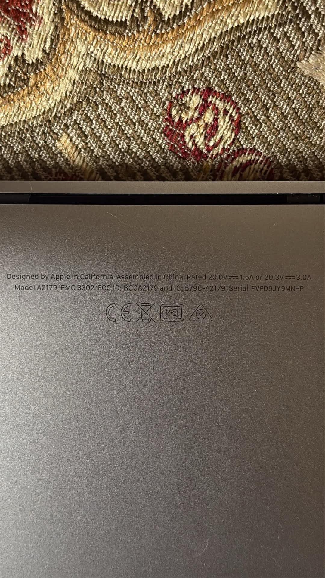 2020 Apple MacBook M1 Air 13" A2337 Gold Laptop M1 256GB Cracked Screen/ICloud Locked