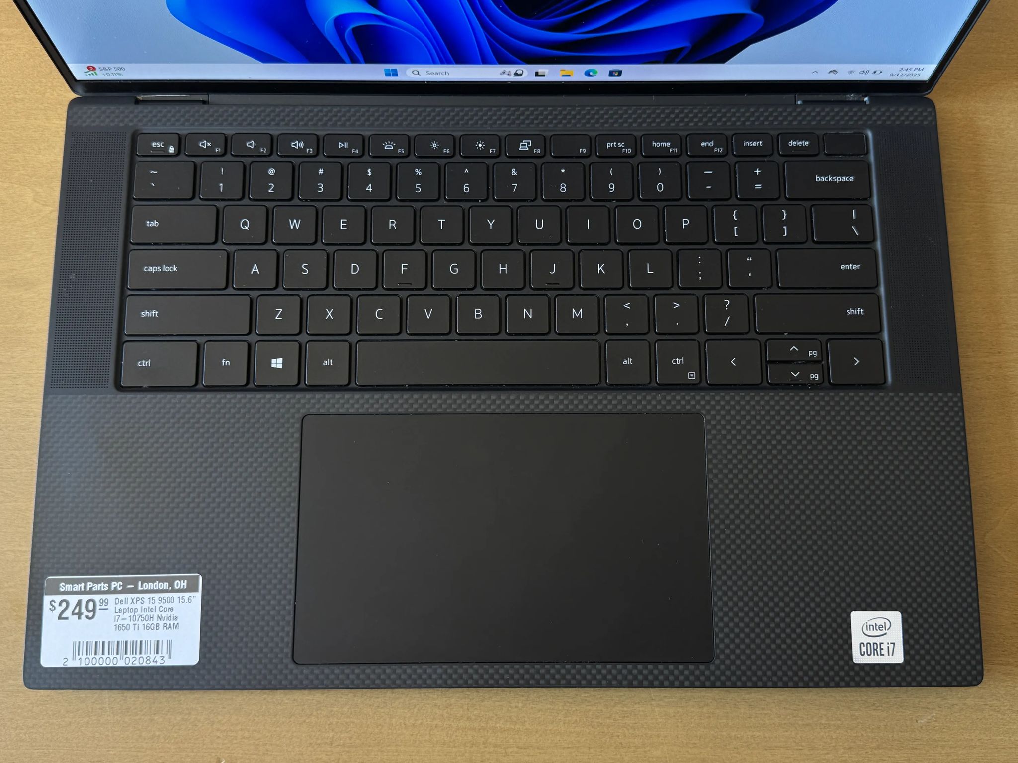 Dell XPS 15 9500 15.6" Laptop Intel Core i7-10750H Nvidia GTX 1650 Ti 16GB RAM 256GB SSD Windows 11