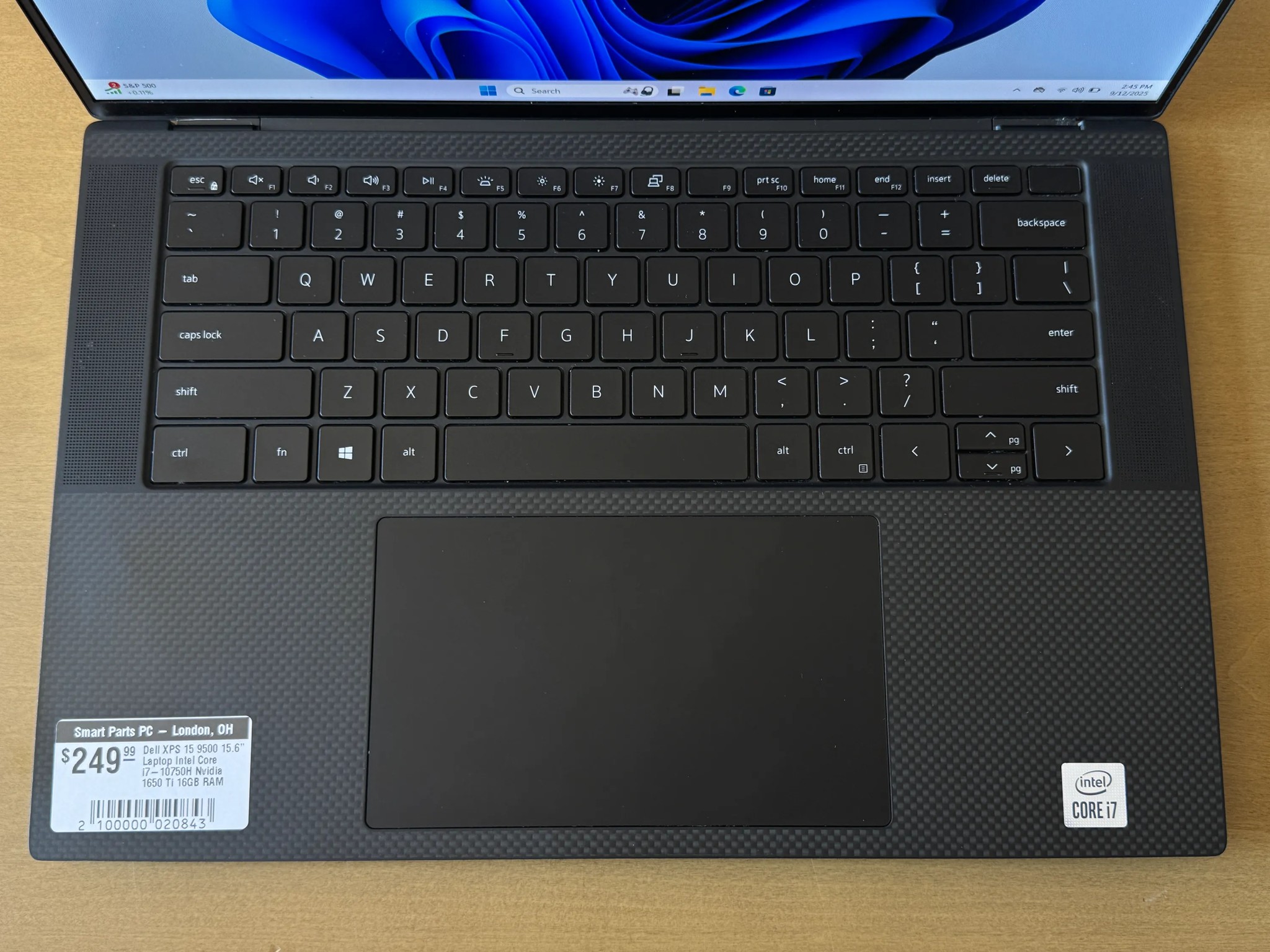 Dell XPS 15 9500 15.6" Laptop Intel Core i7-10750H Nvidia GTX 1650 Ti 16GB RAM 256GB SSD Windows 11