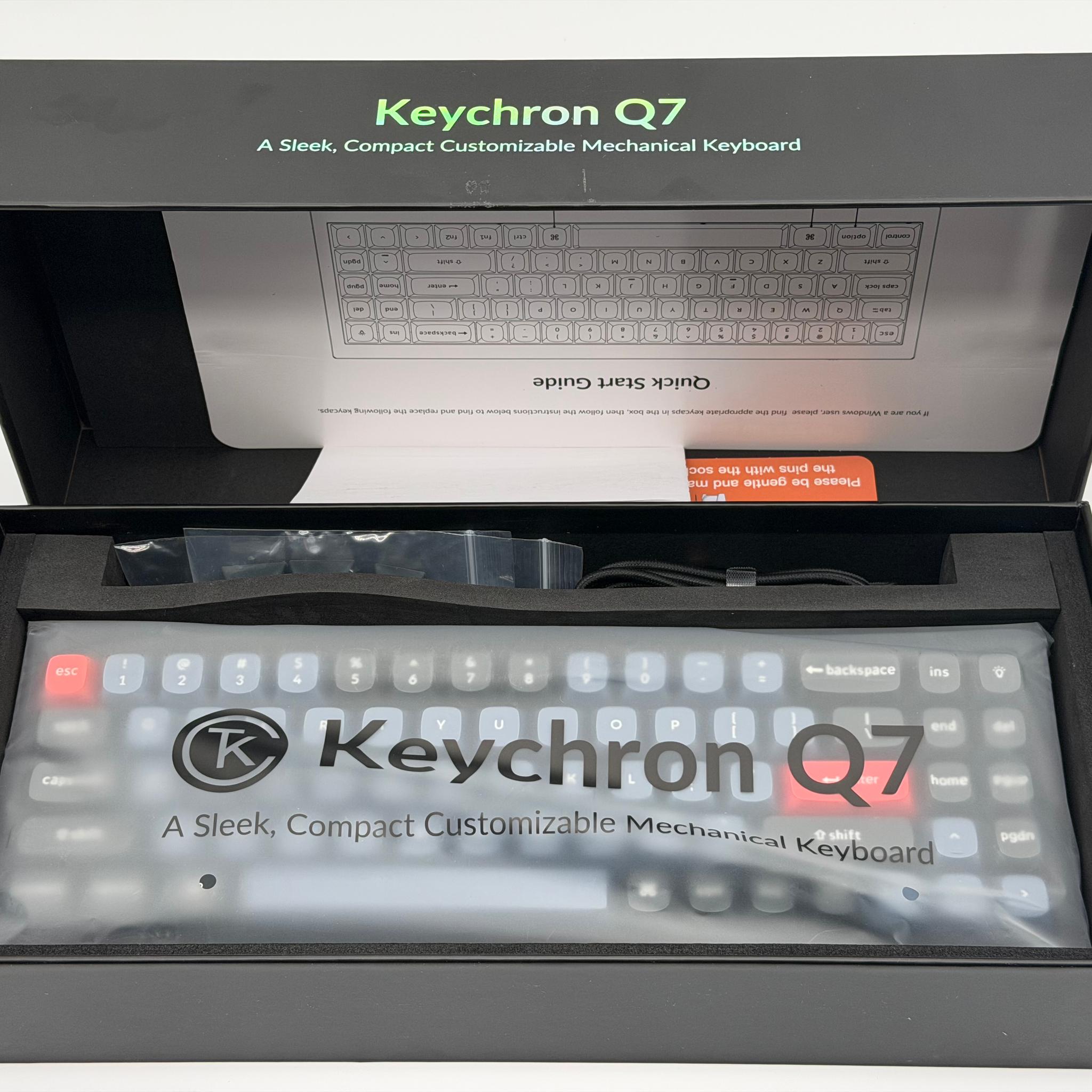 Keychron Q7 QMK Mechanical Keyboard Gateron G Pro Blue/Carbon Black
