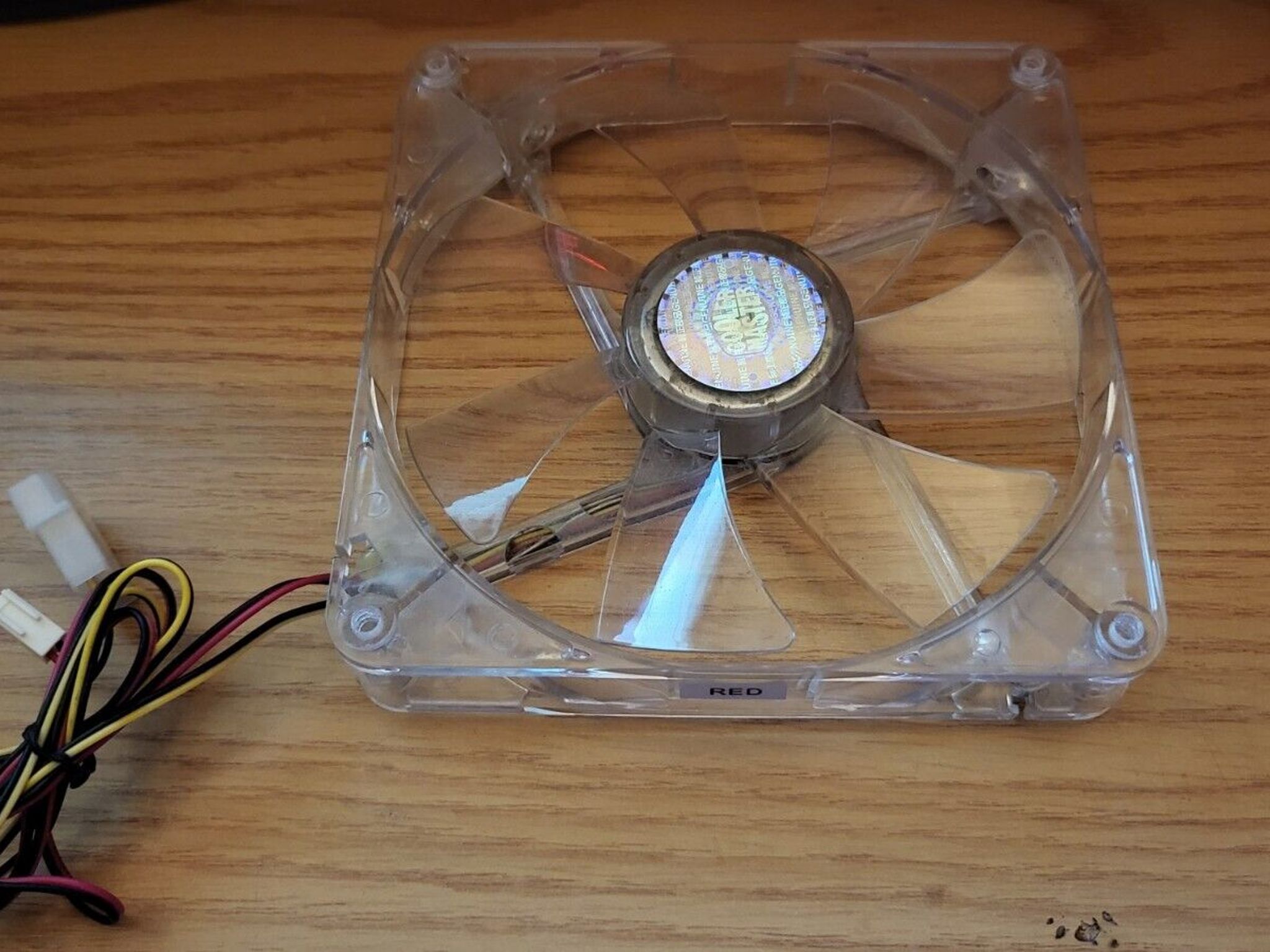 USED Cooler Master 140mm Clear Case Fan