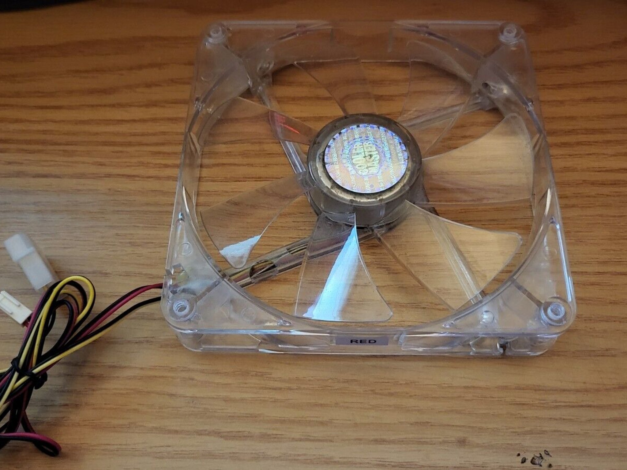 USED Cooler Master 140mm Clear Case Fan