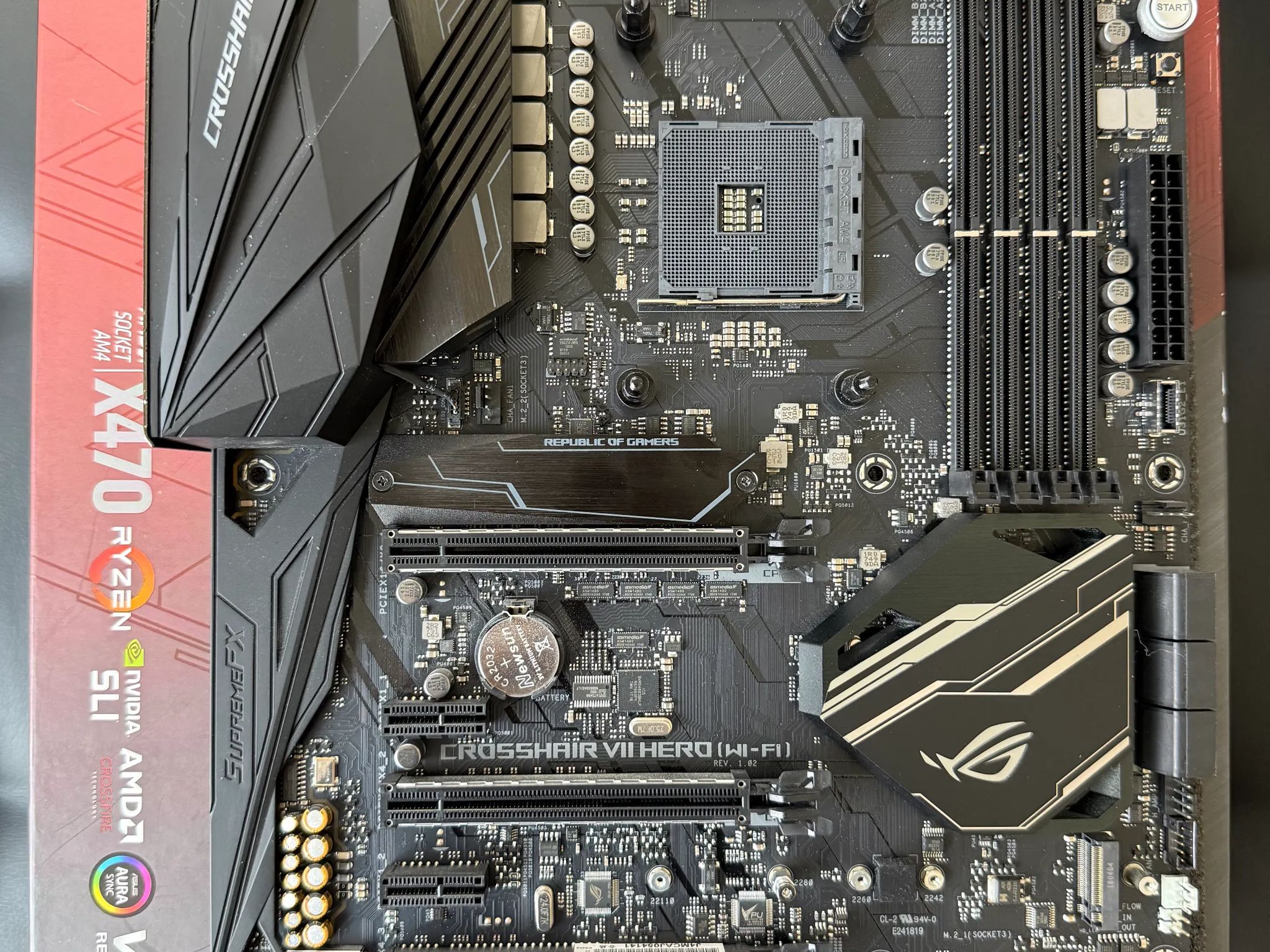 Asus ROG Crosshair VII AMD X470 ATX Gaming WiFi Motherboard