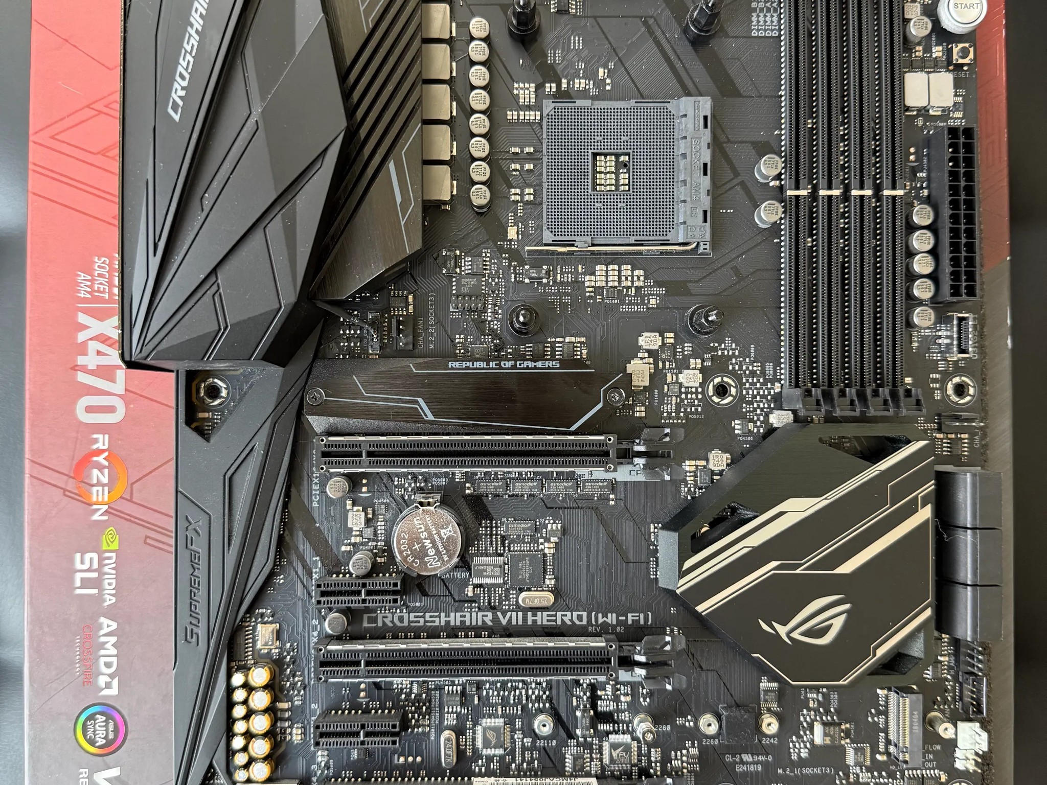 Asus ROG Crosshair VII AMD X470 ATX Gaming WiFi Motherboard