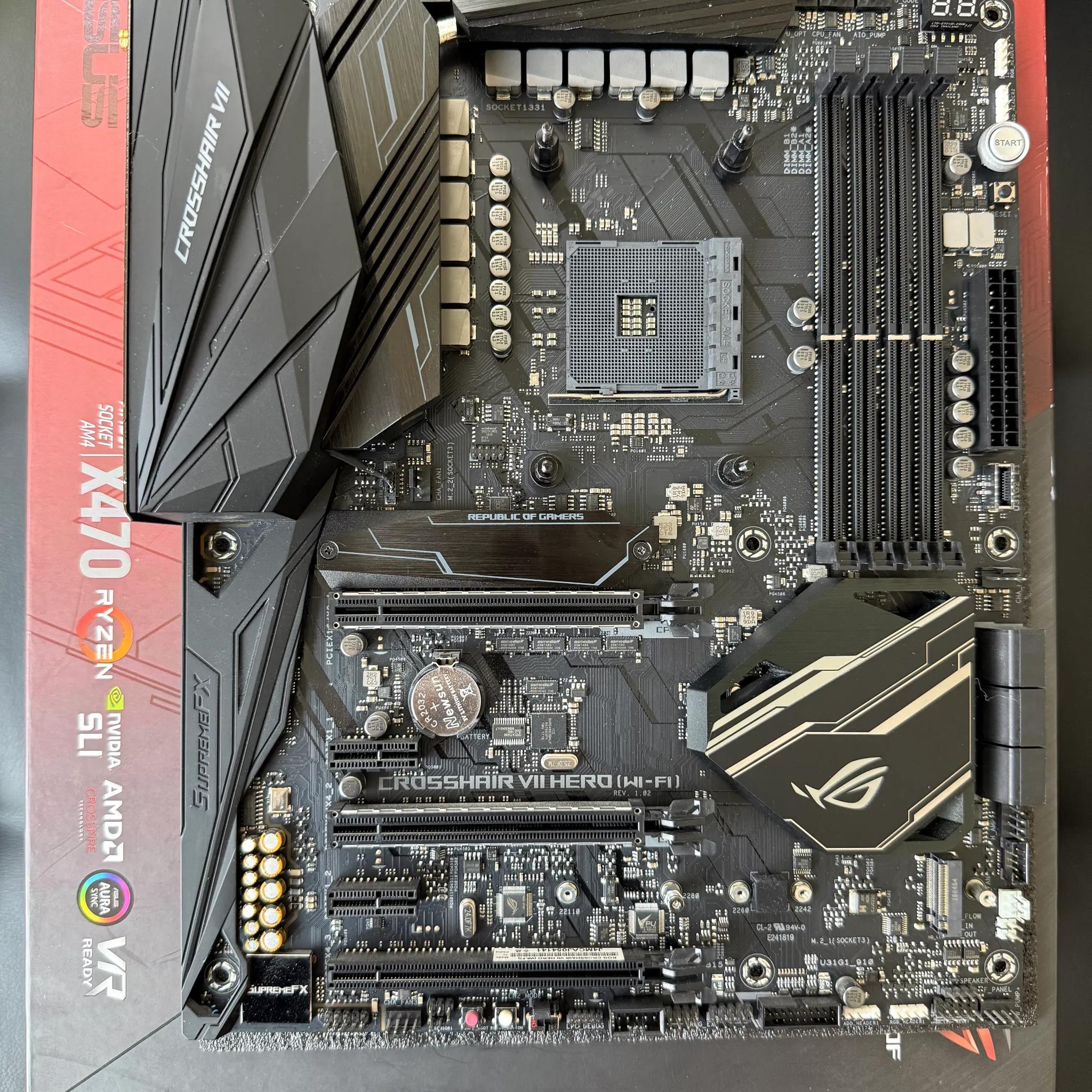 Asus ROG Crosshair VII AMD X470 ATX Gaming WiFi Motherboard