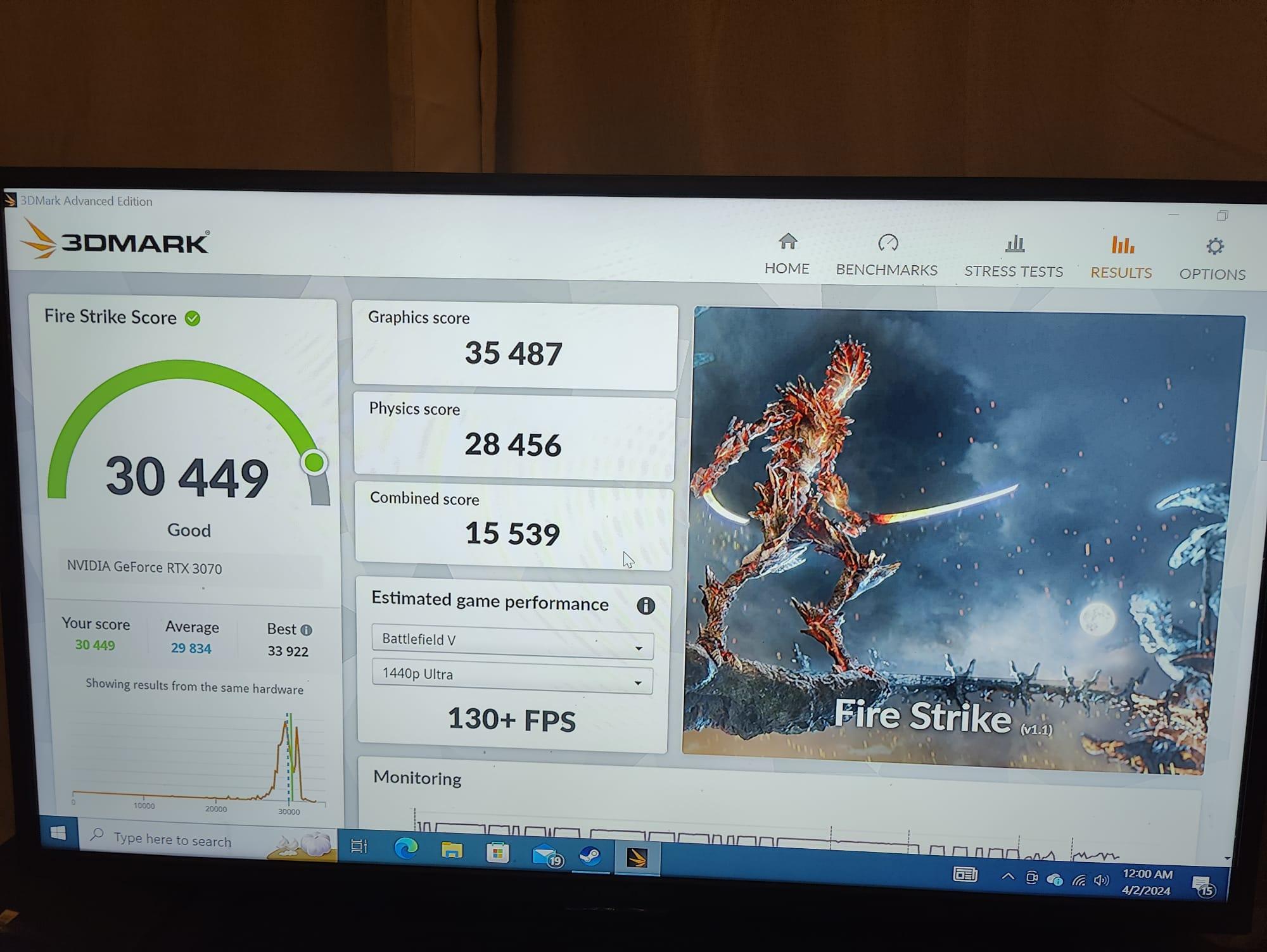 AMD Ryzen 7 5700x (8 Core/ 16 Threads), Zotac Nvidia rtx 3070 amp holo