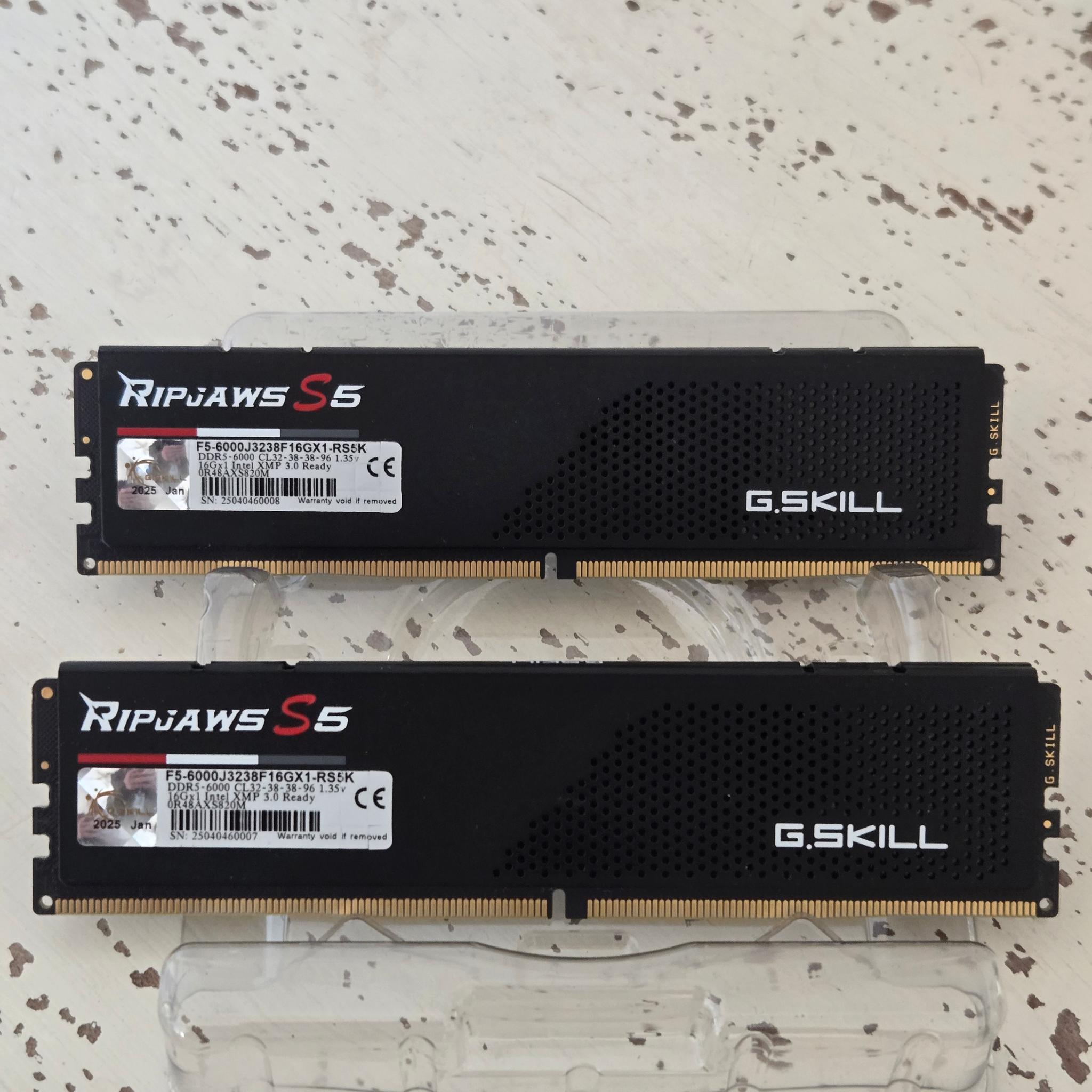 32GB (2x16GB) G-Skill Ripjaws 6000MHz CL32