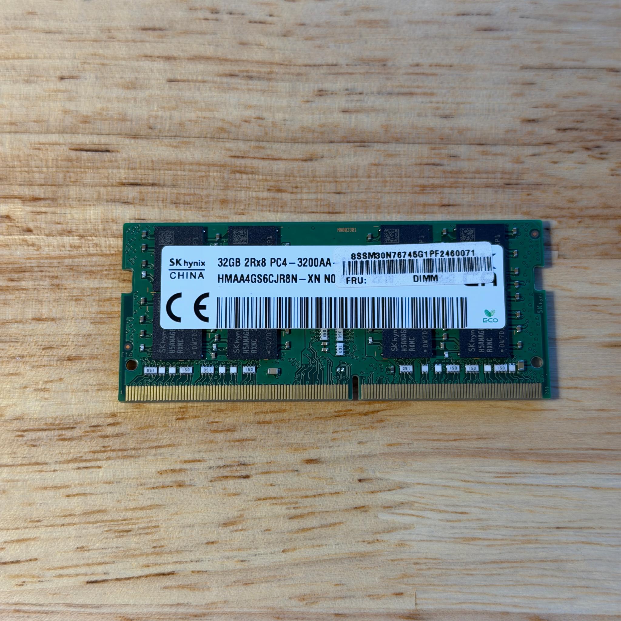 32GB SODIMM 3200MHz RAM SK Hynix