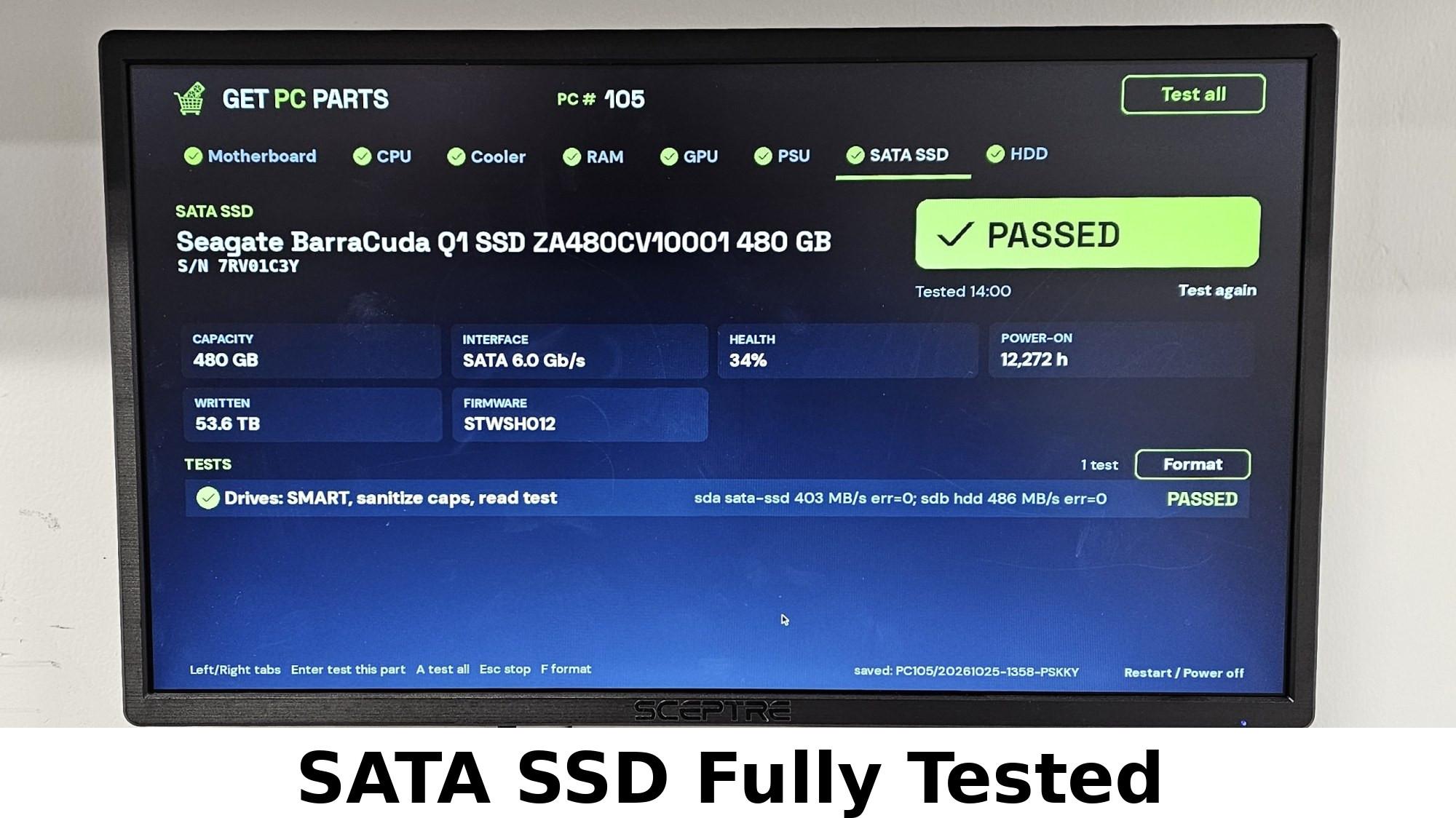 480GB 2.5" SATA SSD Seagate BarraCuda Q1