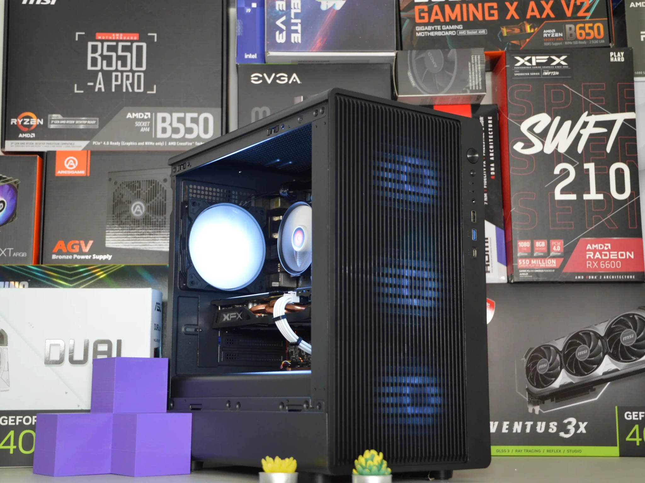 🏙️ BUDGET GAMING PC🏙️| RX 480 8GB | RYZEN 5 1500X | 16GB DDR4 RAM | 512GB NVME SSD | Blue Skies |