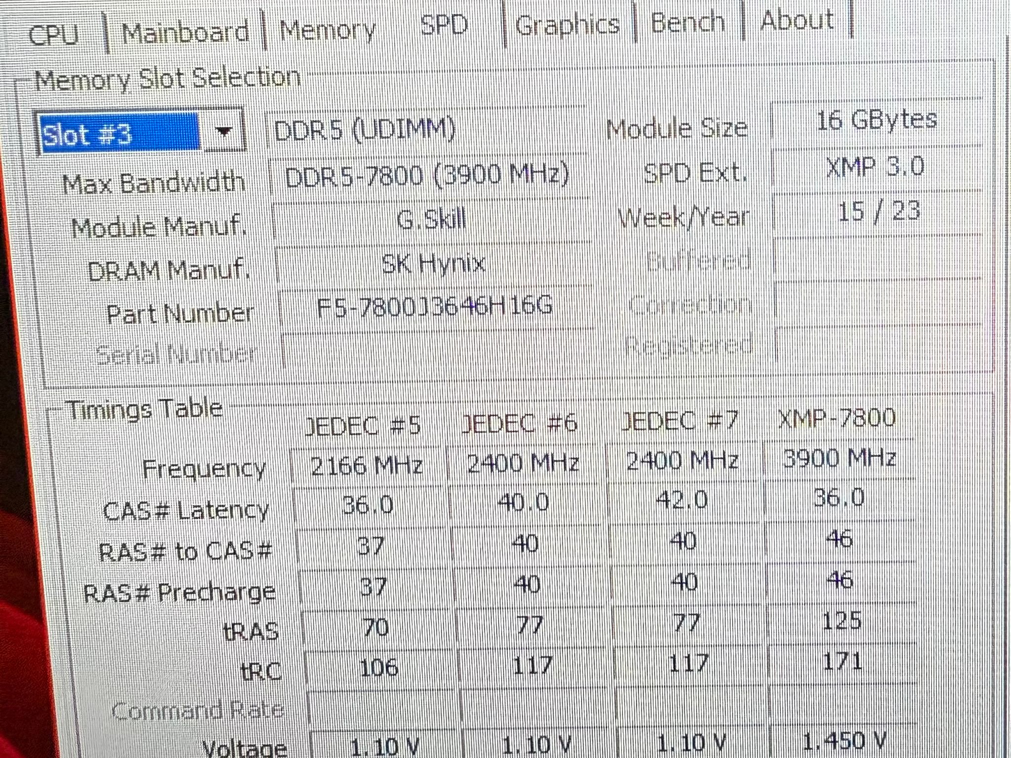 G.SKILL Trident Z5 RGB 32GB (2x16GB) DDR5-7800 CL36 RAM
