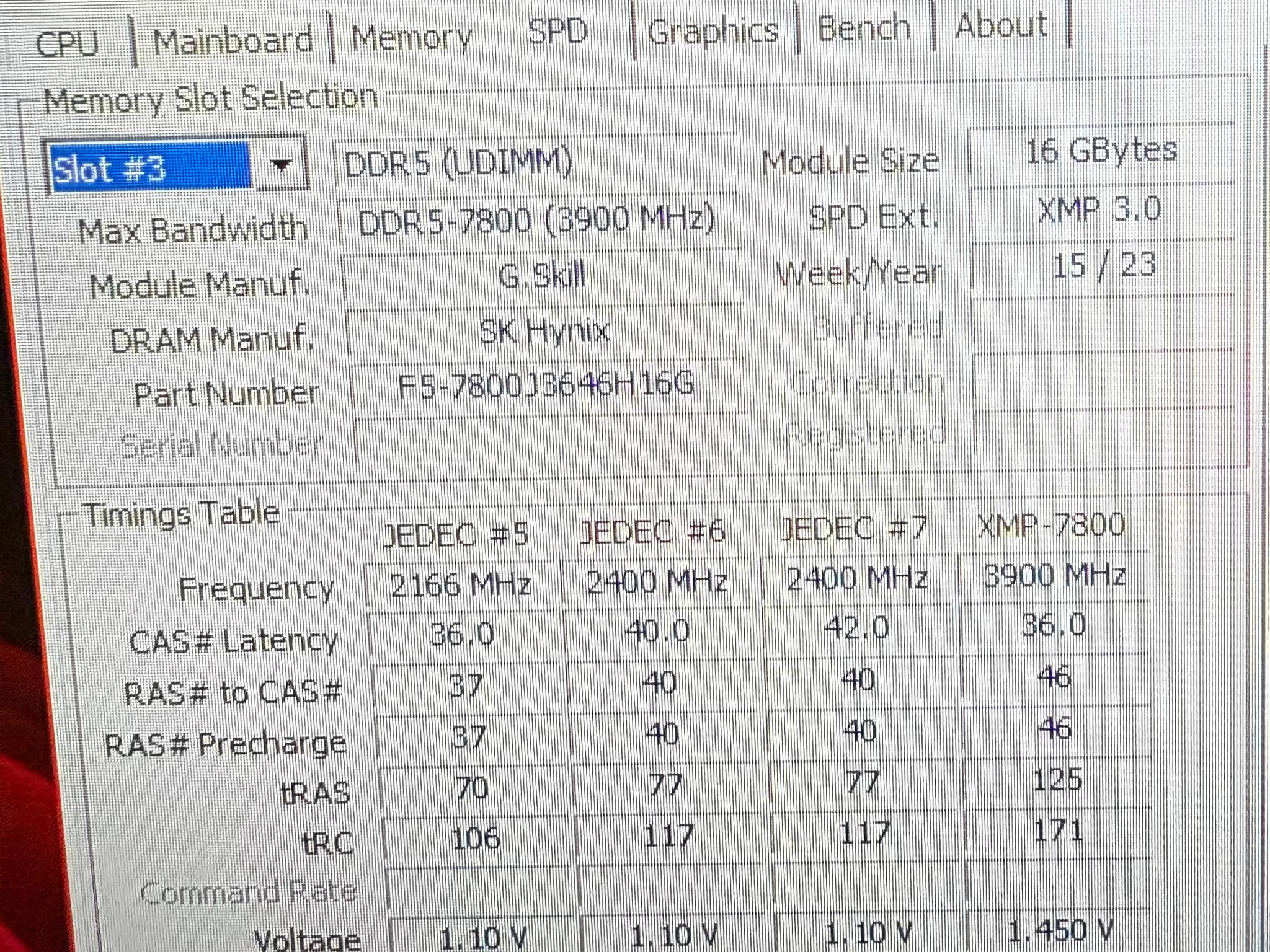 G.SKILL Trident Z5 RGB 32GB (2x16GB) DDR5-7800 CL36 RAM