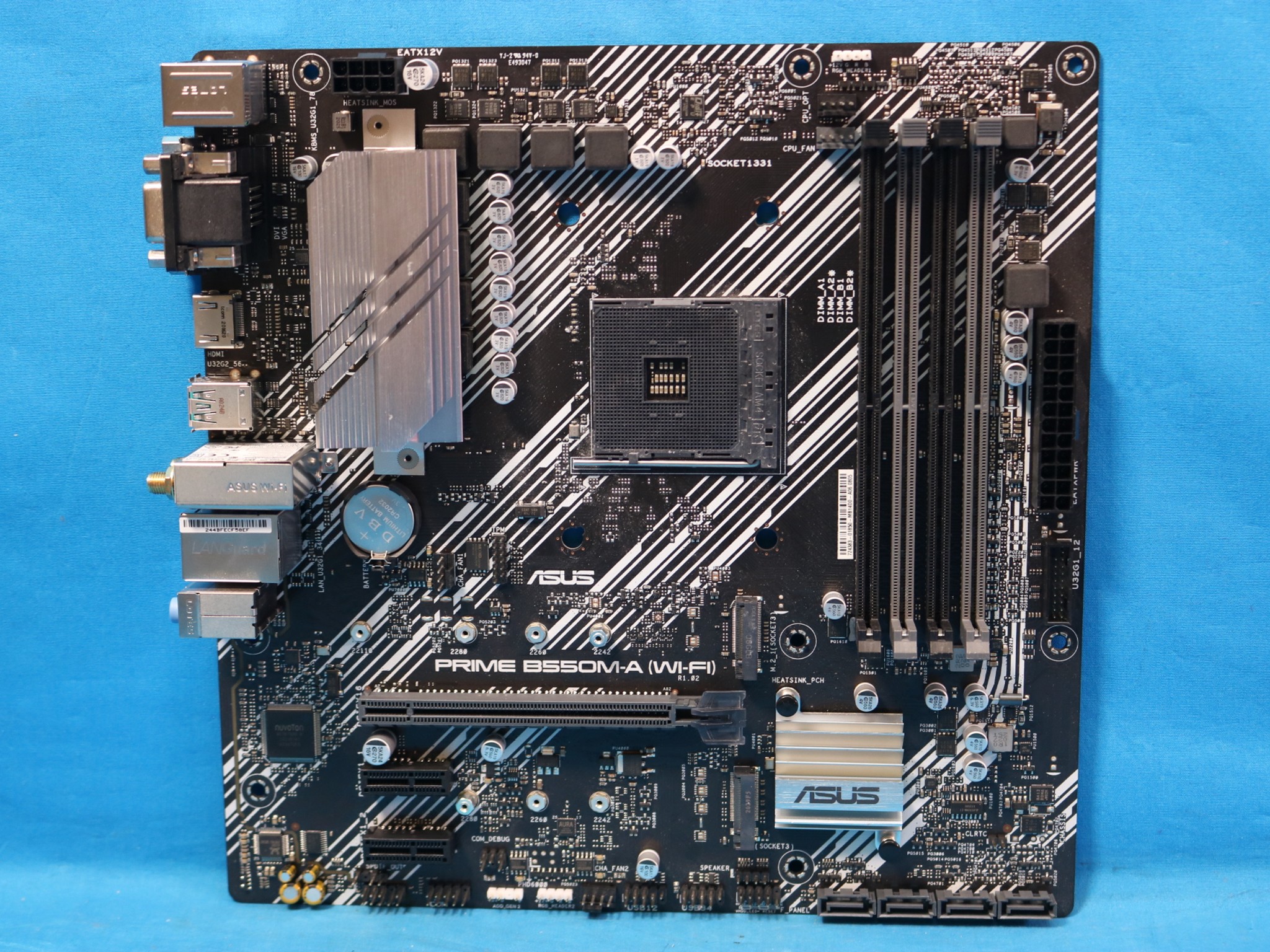 ASUS Prime B550M-A (WI-FI) AMD Socket AM4 DDR4 MicroATX Desktop Motherboard No I/O - 4179137028