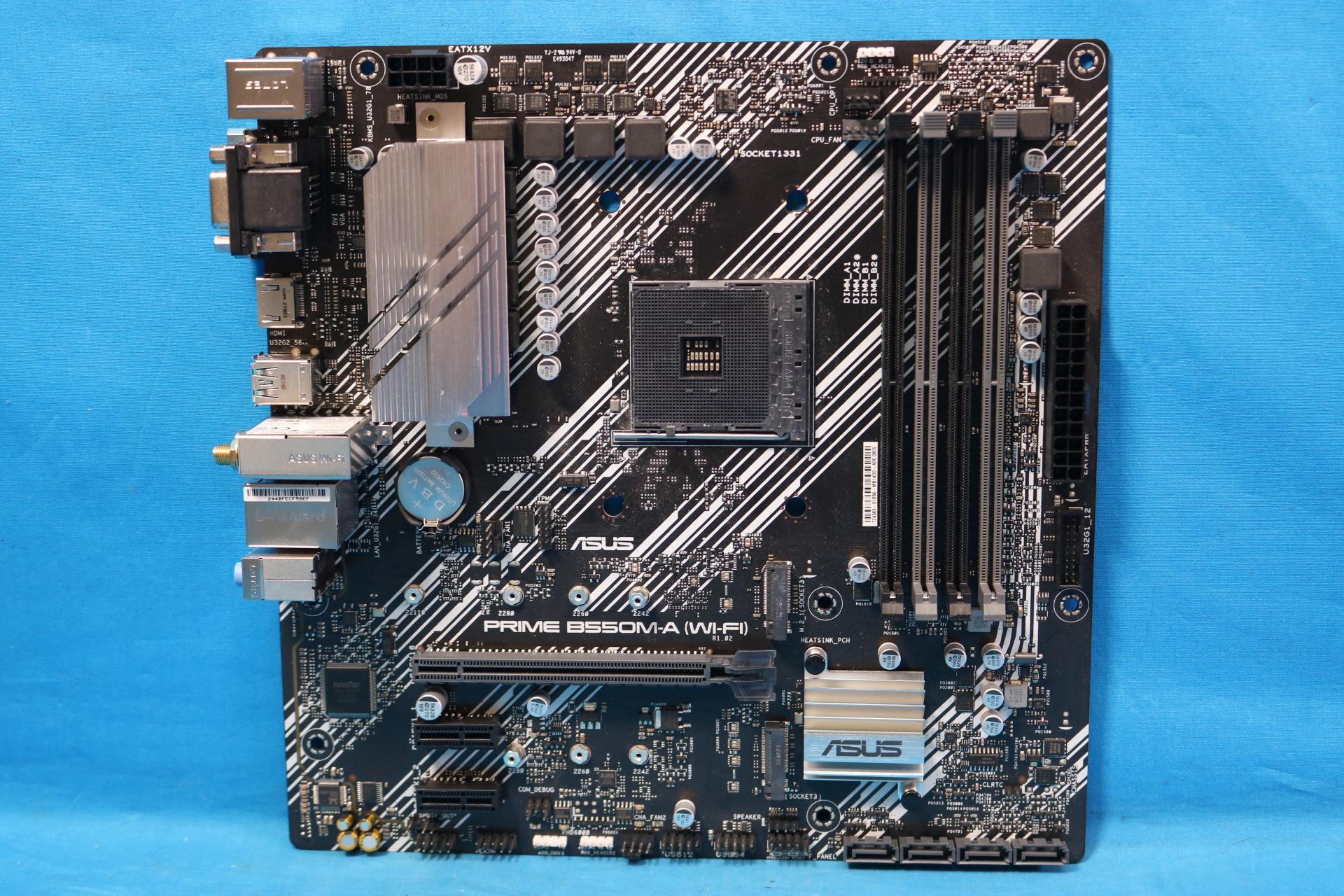 ASUS Prime B550M-A (WI-FI) AMD Socket AM4 DDR4 MicroATX Desktop Motherboard No I/O - 4179137028