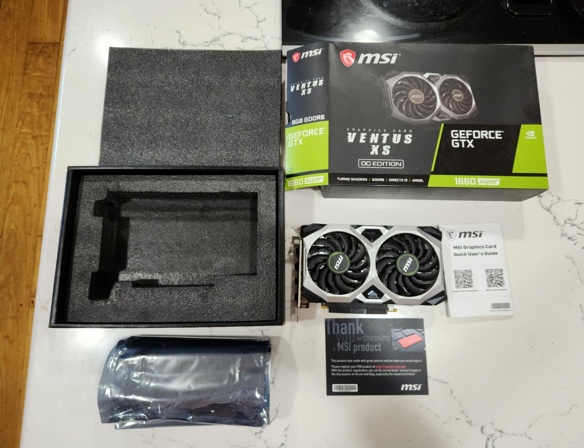 MSI VENTUS XS OC edition GTX 1660 Super 6gb