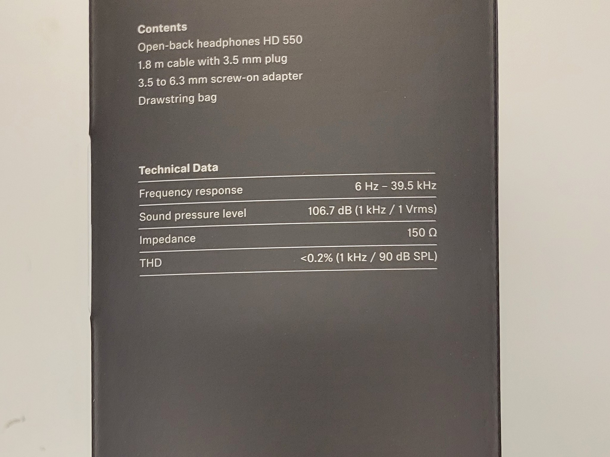 Sennheiser HD 550 Open-Back Audiophile Headphones, NEW UNOPENED