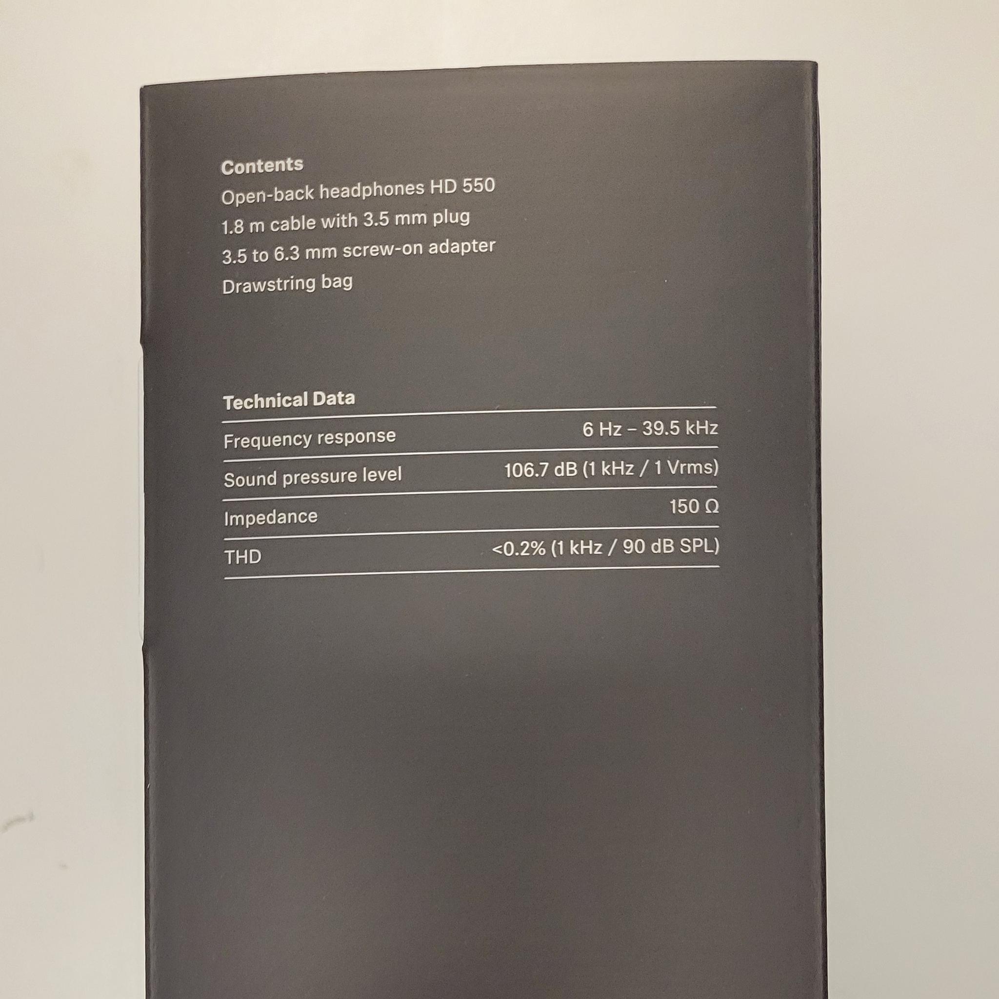 Sennheiser HD 550 Open-Back Audiophile Headphones, NEW UNOPENED