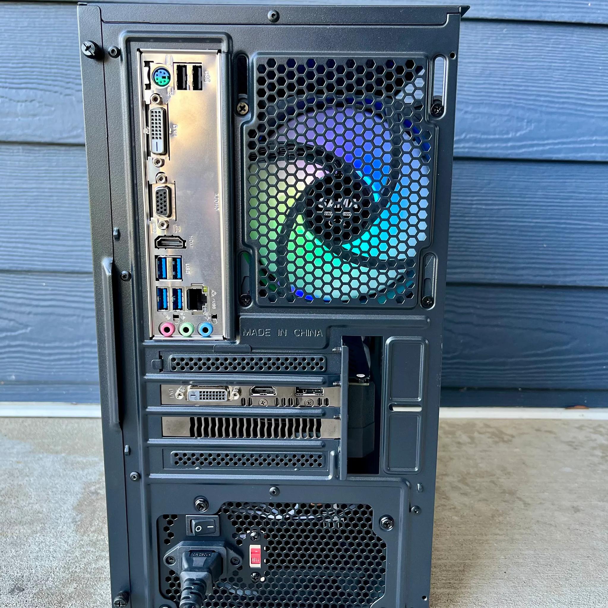 ⚫🌈Black ARGB Gaming PC⚫🌈NVIDIA GTX 1660 SUPER 6GB|AMD Ryzen 5 2600X|16GB DDR4|500GB NVME
