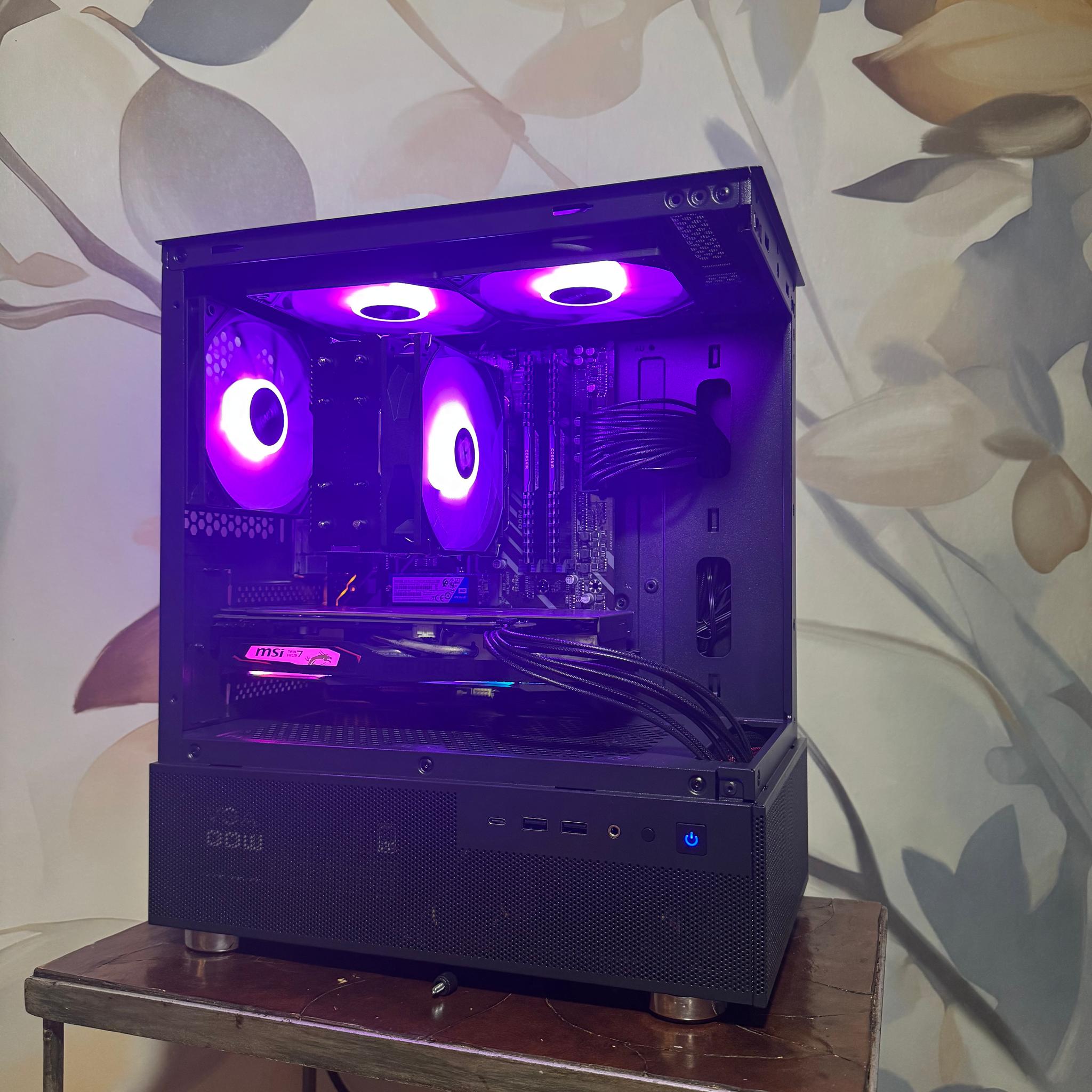 🌌 Aesthetic & Compact 1080p Gaming PC Ryzen 5 2600 | GTX 1660S | 16 GB RAM | 512GB SSD