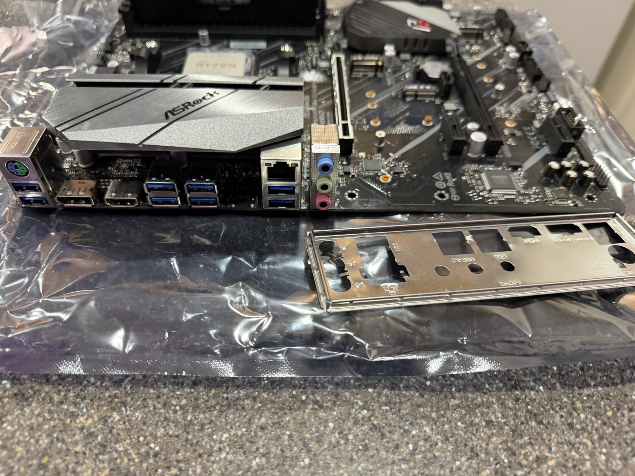 X570 Asrock Phantom Gaming 4 ATX motherboard with 5800X3D and 32gb of DDR4  3600 Ram