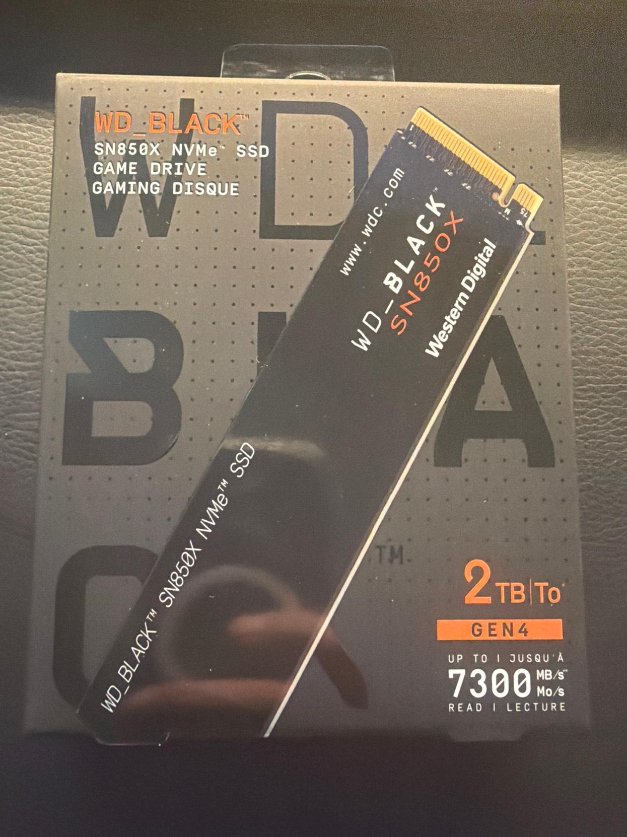 WD Black SN850X 2TB NVMe SSD – Up to 7,300 MB/s – High‑Performance Gen4 Drive