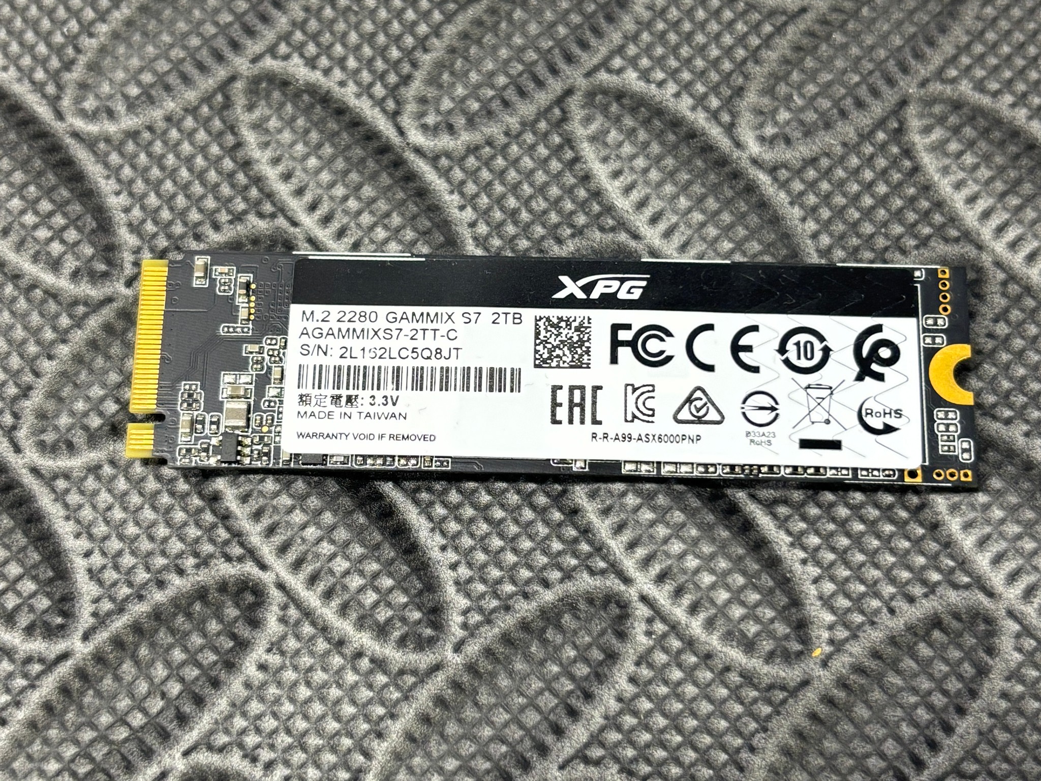 XPG GAMMIX S7 2TB NVMe M.2 SSD PCIe Gen3x4 Tested Working