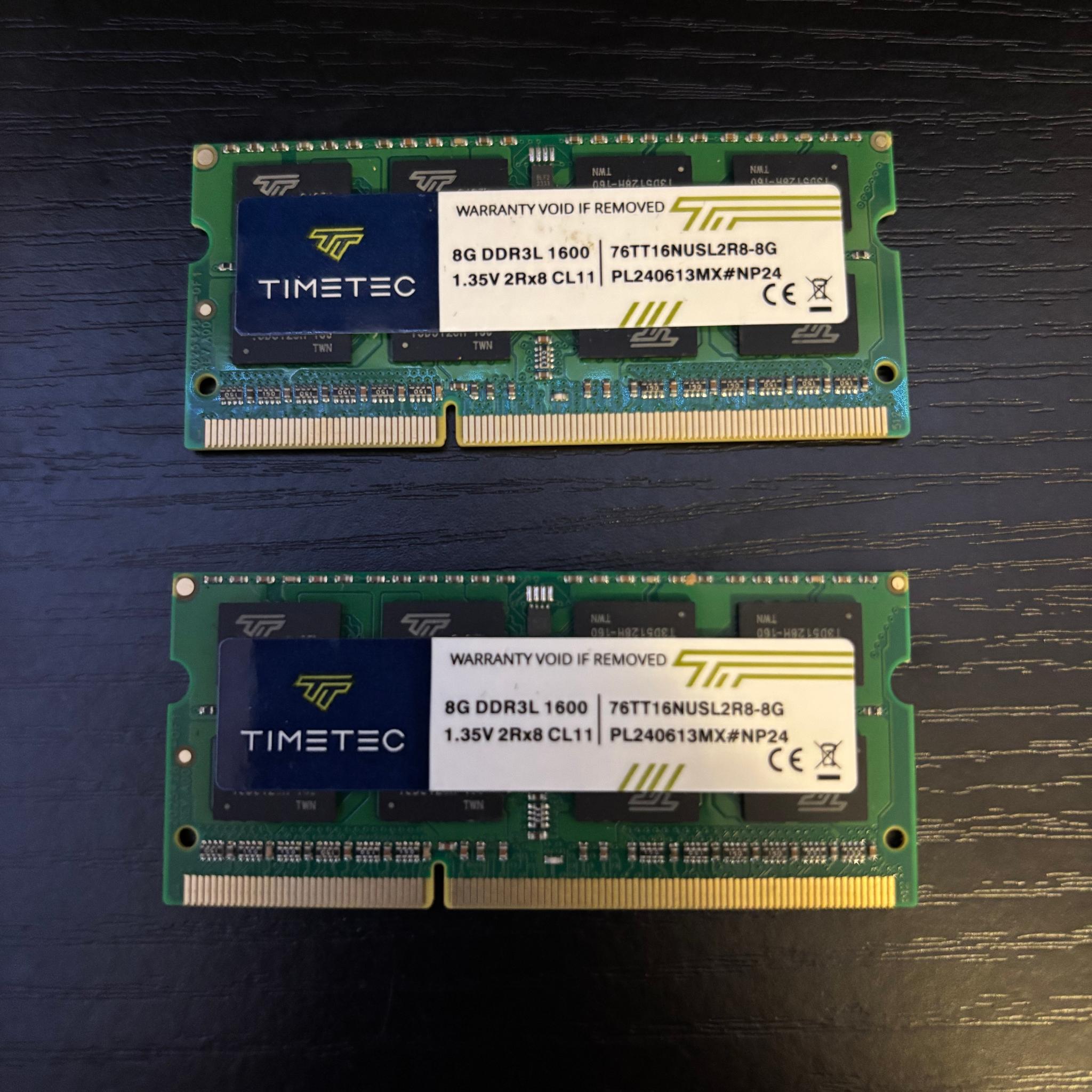 TimeTec 16GB DDr3L so-dimm