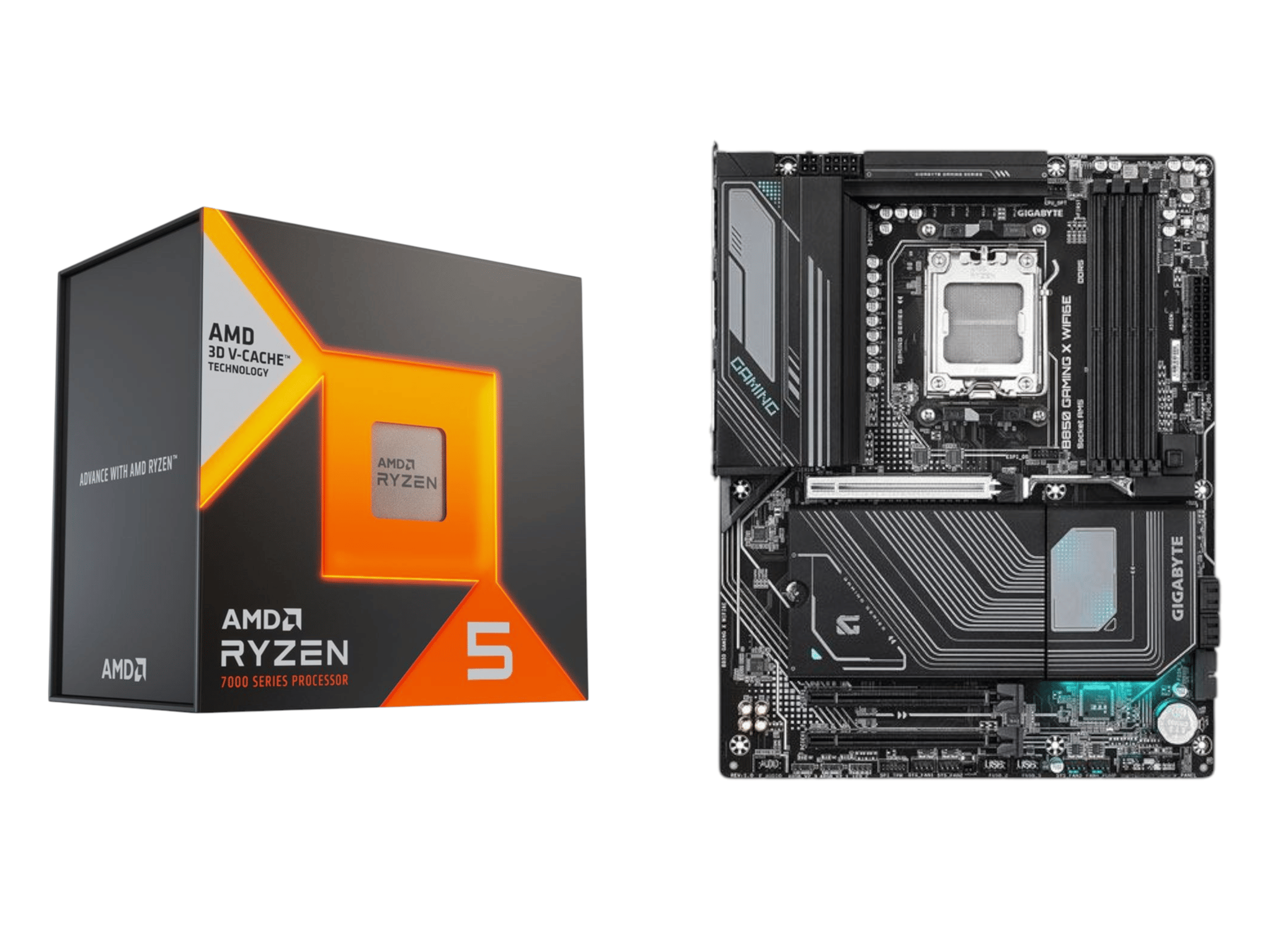 AMD Ryzen 5 7600X3D + Gigabyte B850 Gaming X WIFI 6E (CPU + Motherboard Bundle)