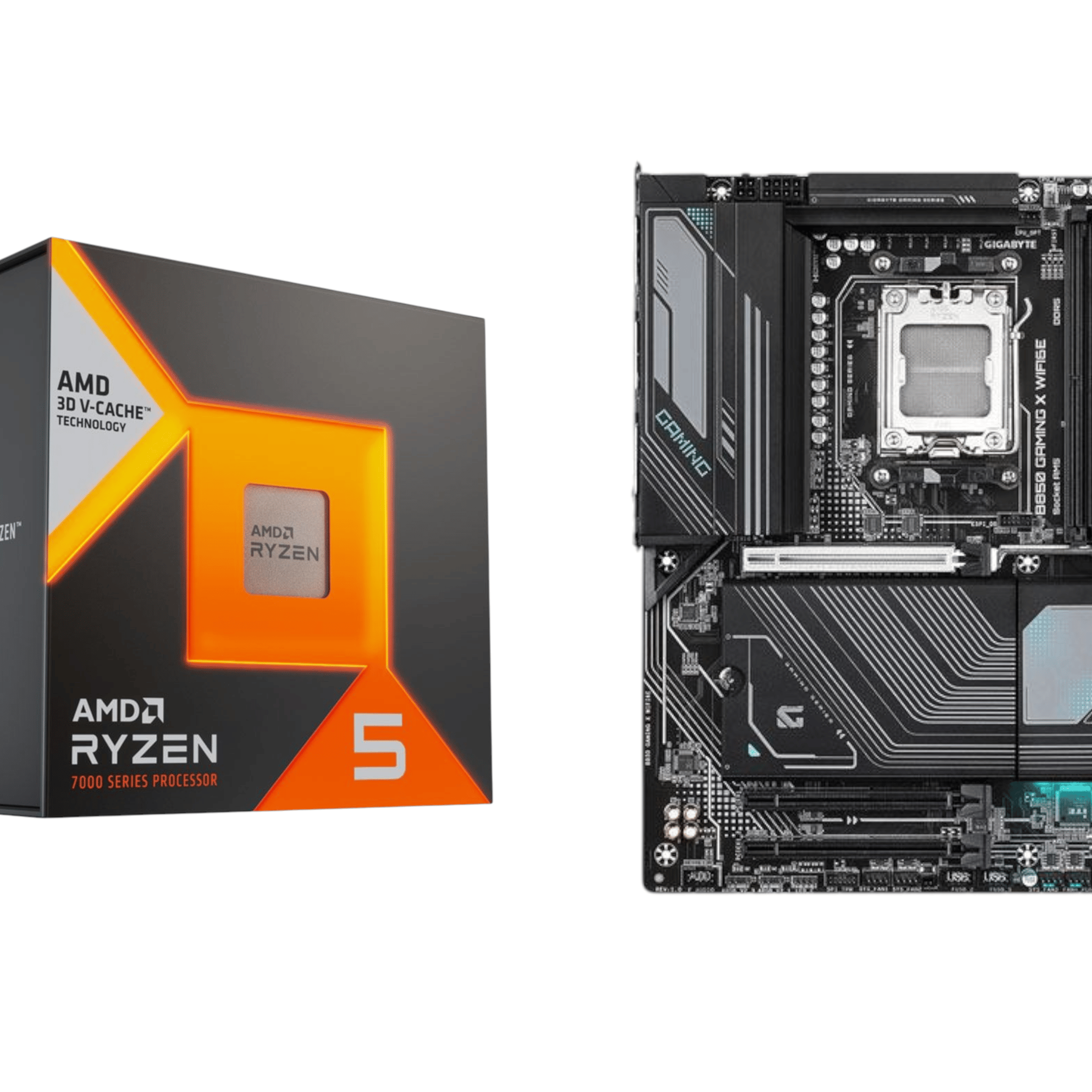 AMD Ryzen 5 7600X3D + Gigabyte B850 Gaming X WIFI 6E (CPU + Motherboard Bundle)