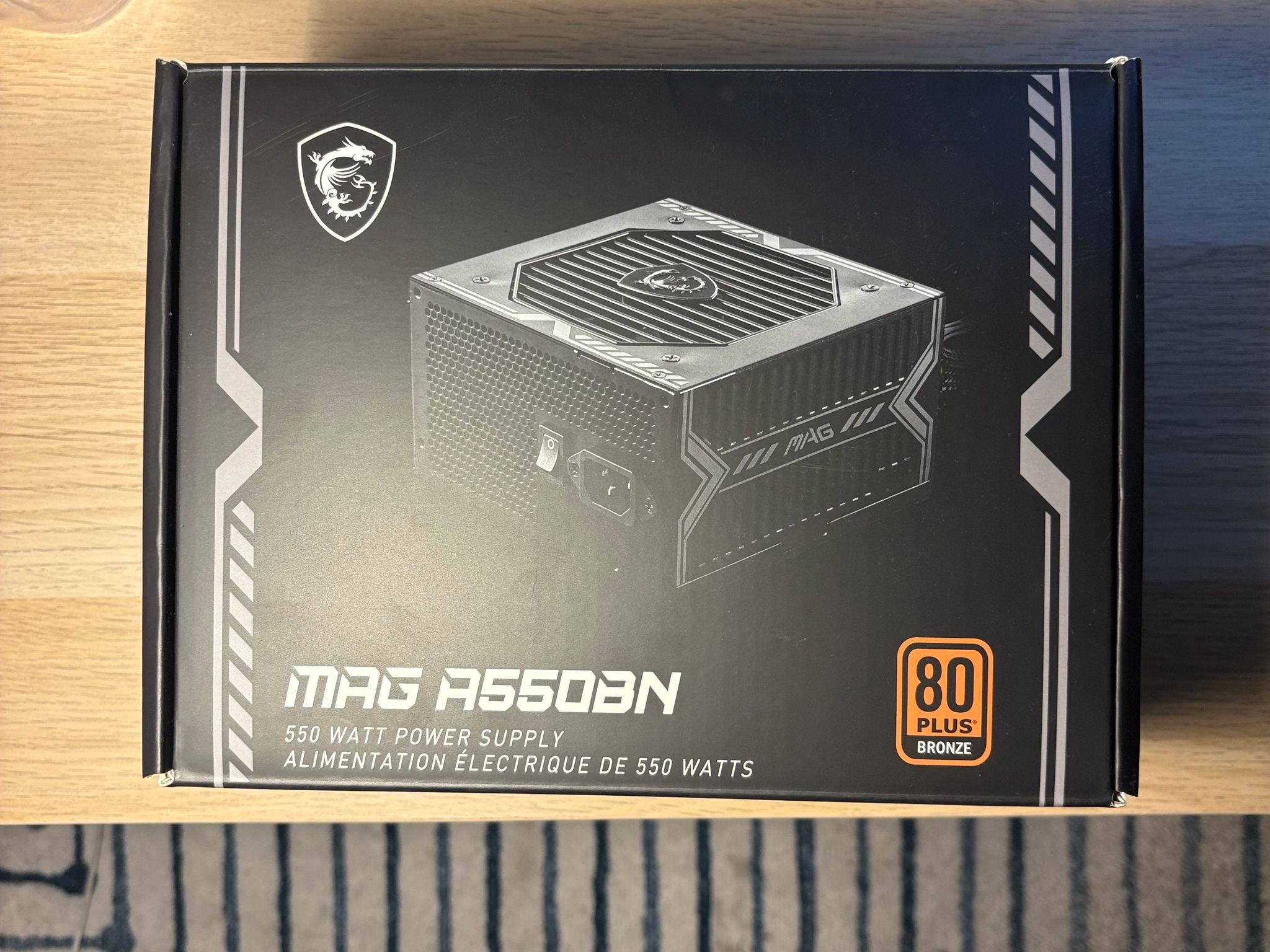 USED - MSI MAG A550BN Non-Module 80+ Certified PSU - LIKE NEW