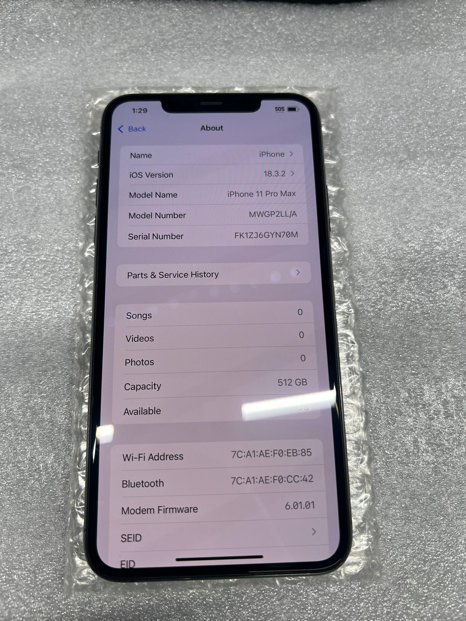 Apple iPhone 11 Pro Max – Unlocked – 512 GB – Space Gray