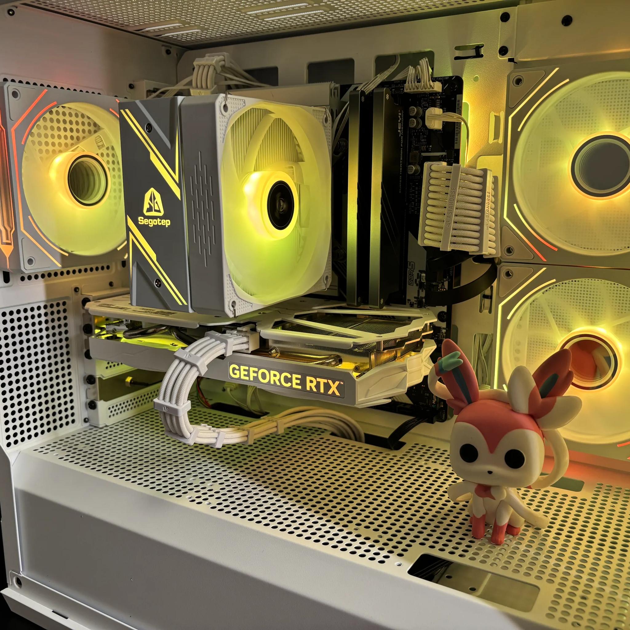 Monkape White Edition | i5-12400F | RTX 4060 White | 16GB DDR5 | 512GB NVMe | RGB Gaming Desktop