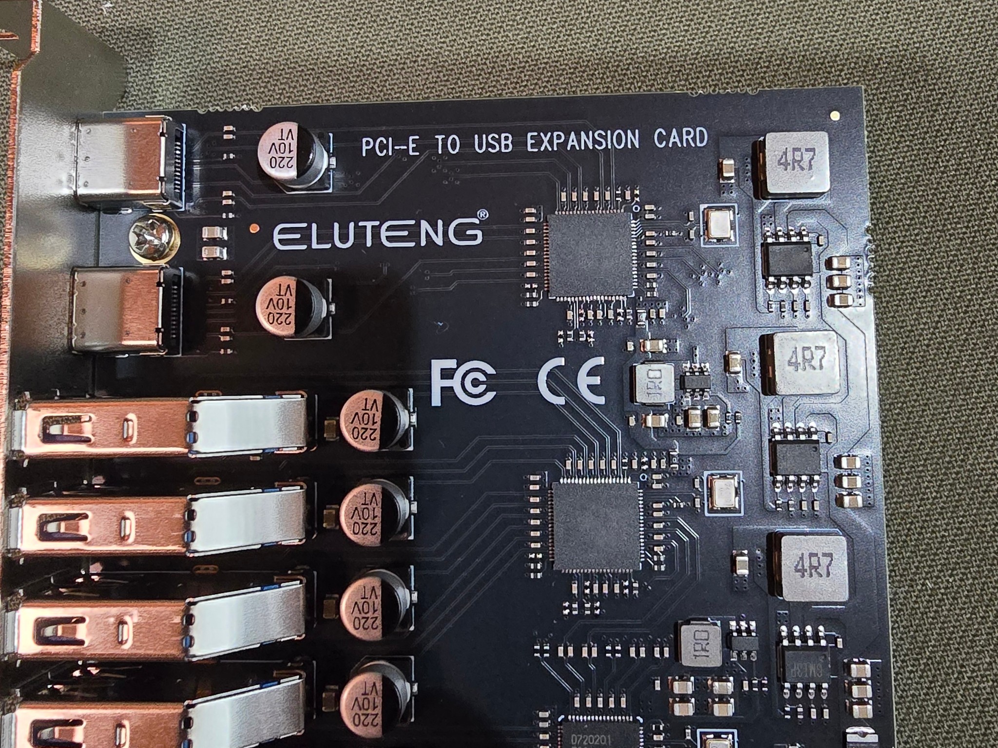 PCIE USB 3.2 Card 8 Ports PCI Expreess to USB C Expansion Card Superspeed 6 USB and 2 Type C