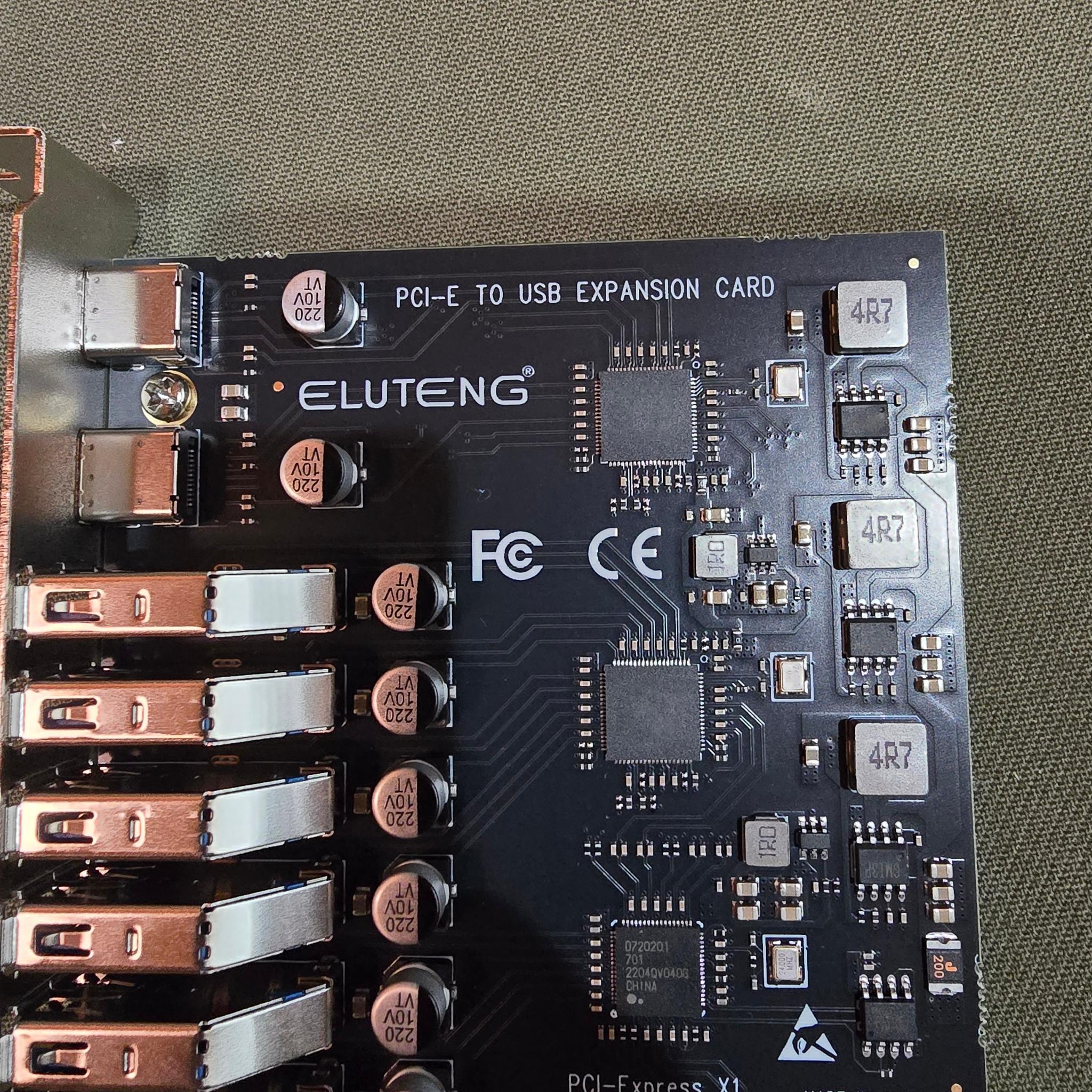 PCIE USB 3.2 Card 8 Ports PCI Expreess to USB C Expansion Card Superspeed 6 USB and 2 Type C